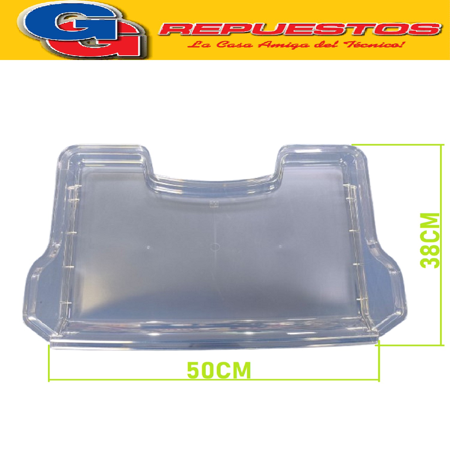 BANDEJA / ESTANTE SUPERIOR PARA HELADERA WHIRLPOOL WRM39D1 - WRM39D2-WRM39K2-WRM39X1-WRM42D1-WRM42D2-
WRM42K2-WRM42X1 (REJILLA REFRIGERADOR ORIGINAL)
MEDIDAS: 50CM X 38CM X 11CM
MEDIDAS: 500MM X 380MM X 110MM