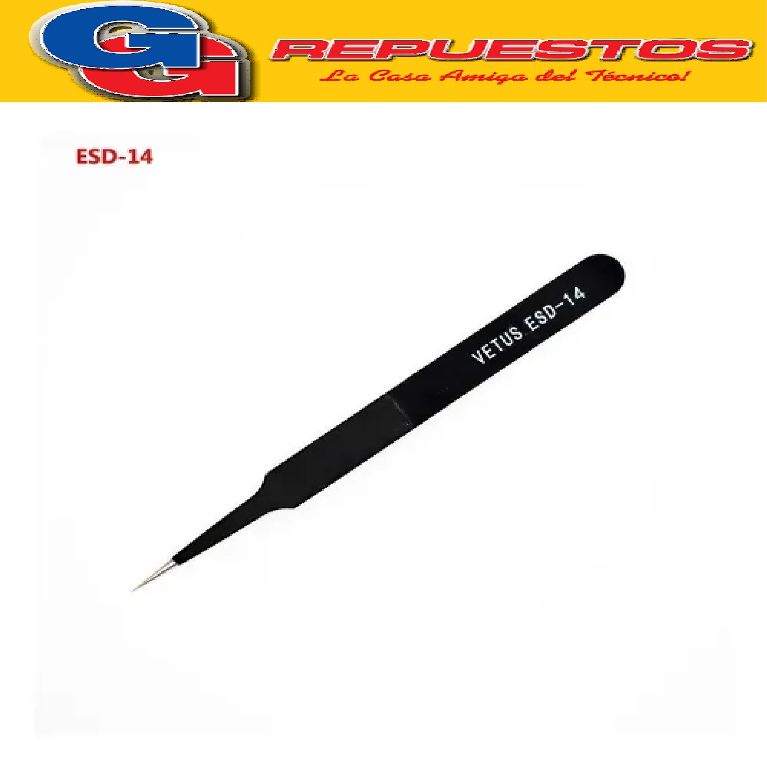 BRUSELA PINZA DE PRECISION  PARA ELECTRONICA Y CELULARES   Esd-14