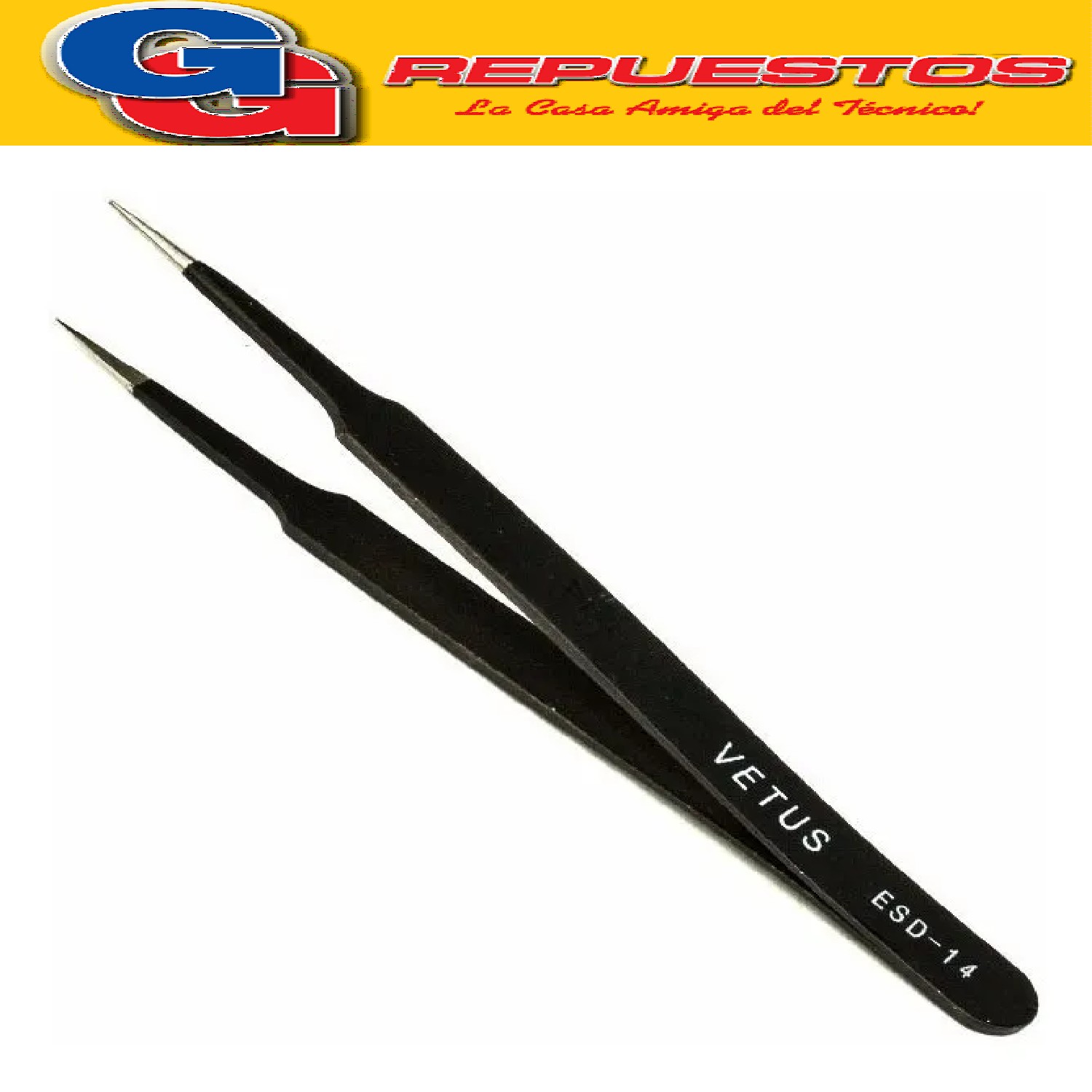 BRUSELA PINZA DE PRECISION  PARA ELECTRONICA Y CELULARES   Esd-14