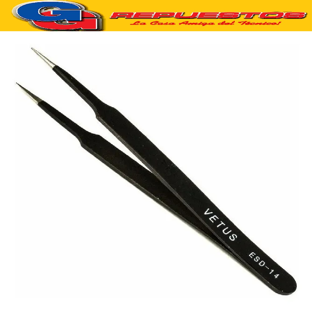 BRUSELA PINZA DE PRECISION  PARA ELECTRONICA Y CELULARES   Esd-14