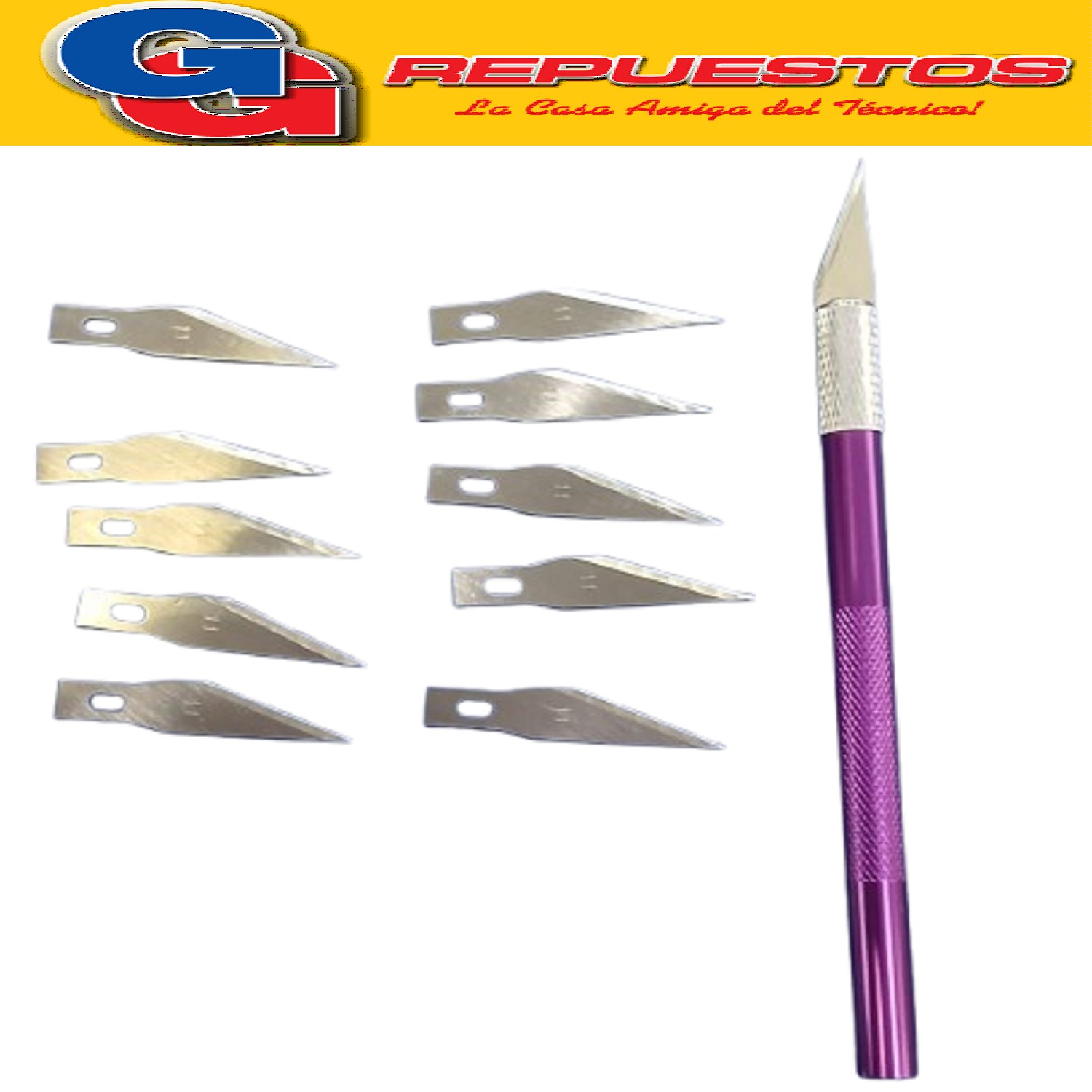 CUTTER BISTURI TRINCHETA PRECISION CON 10 CUCHILLA DE  REPUE STO