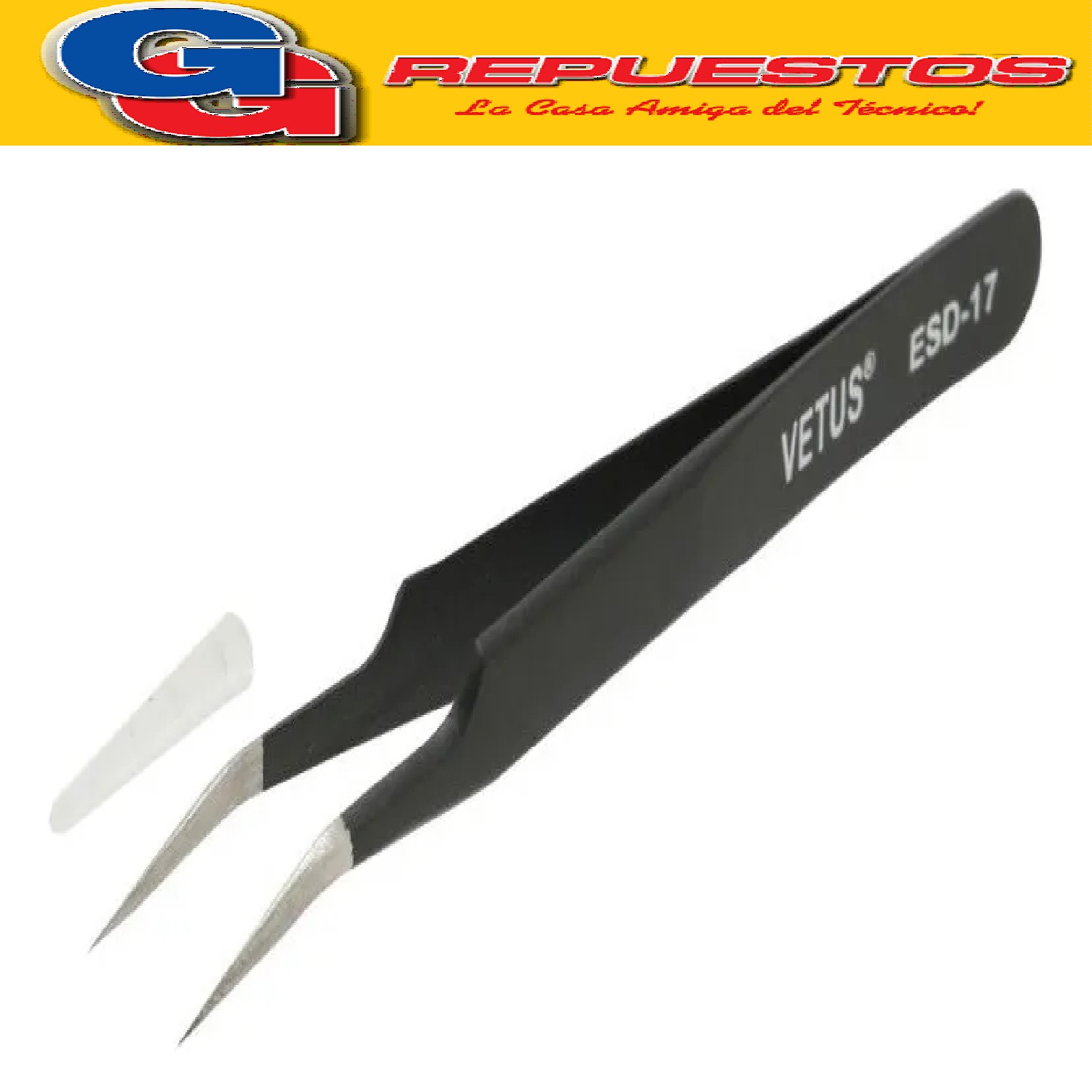 BRUSELA PINZA DE PRECISION  PARA ELECTRONICA CELULA ESD - 17