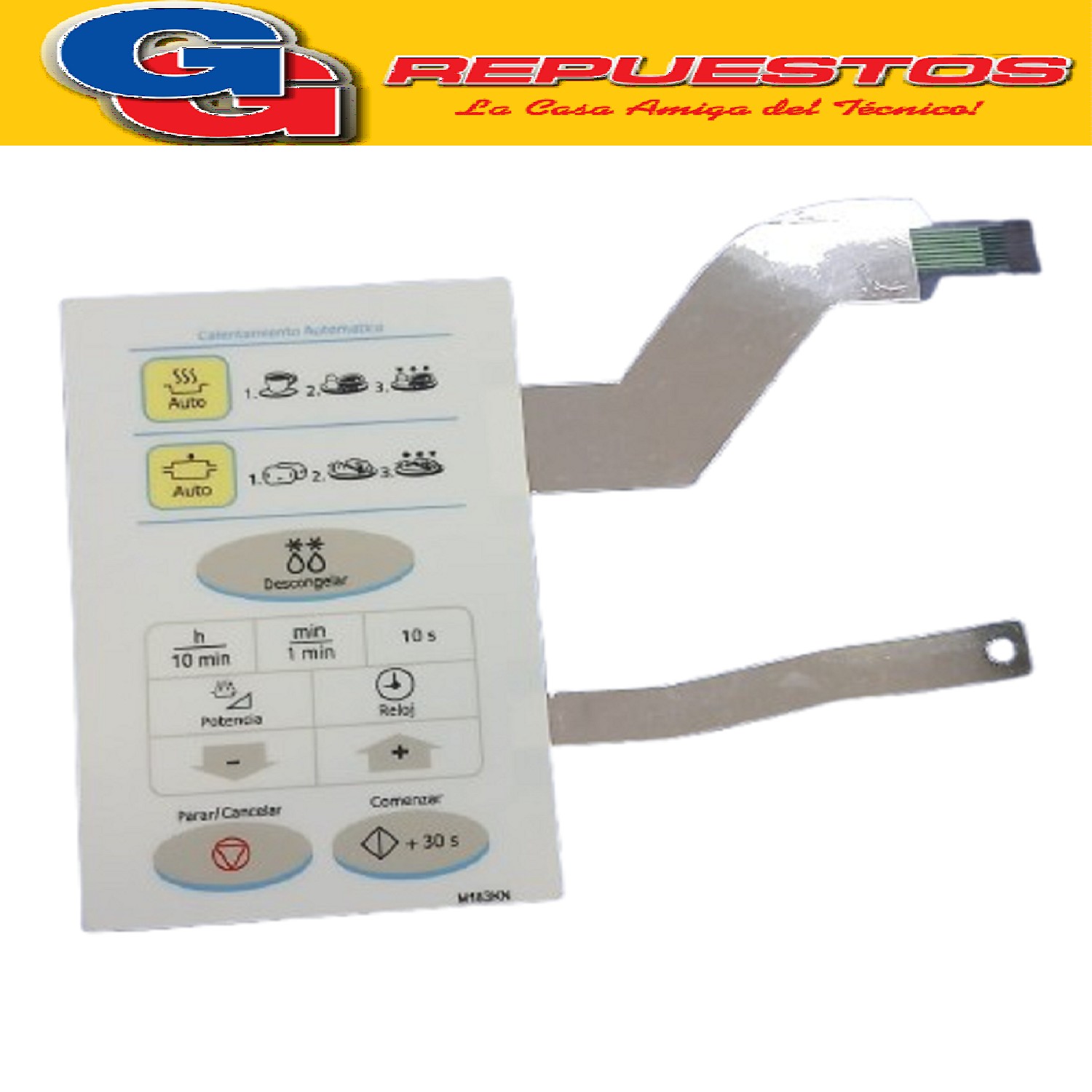 TECLADO PANEL MEMBRANA  FRENTE DE MICROONDAS  COMPATIBLE CON PARA SAMSUNG M183KN