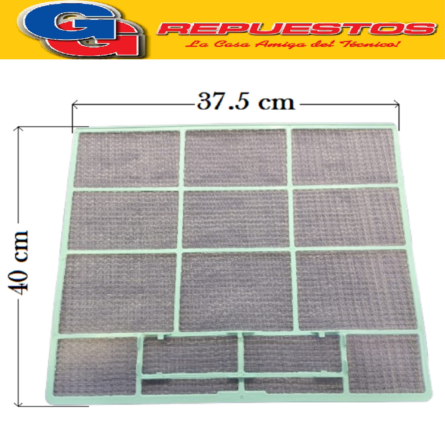 FILTRO SIMPLE AIRE ACONDICIONADO SPLIT 40 X 37.5