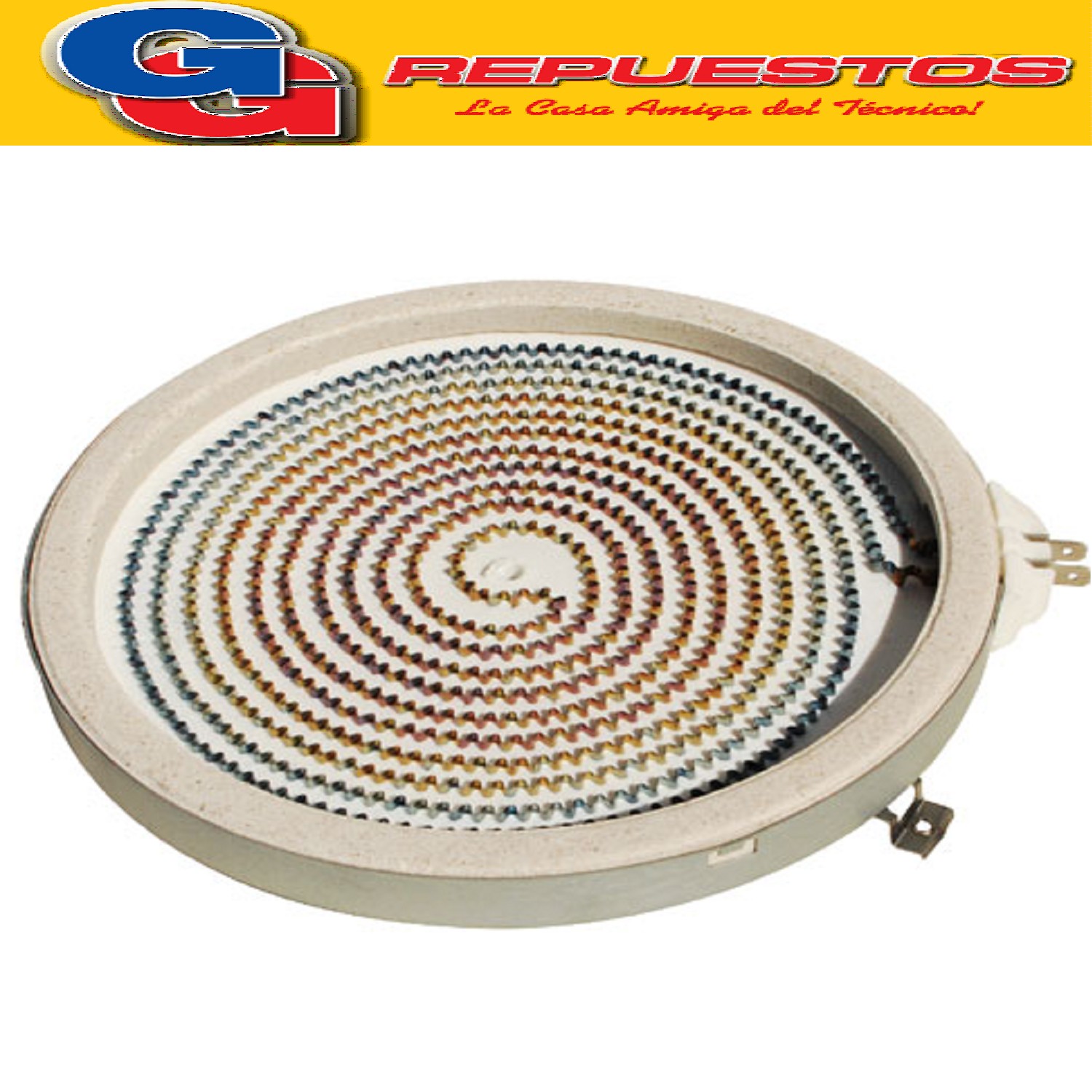 RESISTENCIA VITRO 200 mm 1800W PARA HORNO ELECTRICO 45LTS LILIANA COMPATIBLE CON EL MODELO AO145V DIAMETRO TOTAL DEL PLATO 20CM Y 2.8CM DE ANCHO CON SENSOR INCLUIDO DE 15OHMS