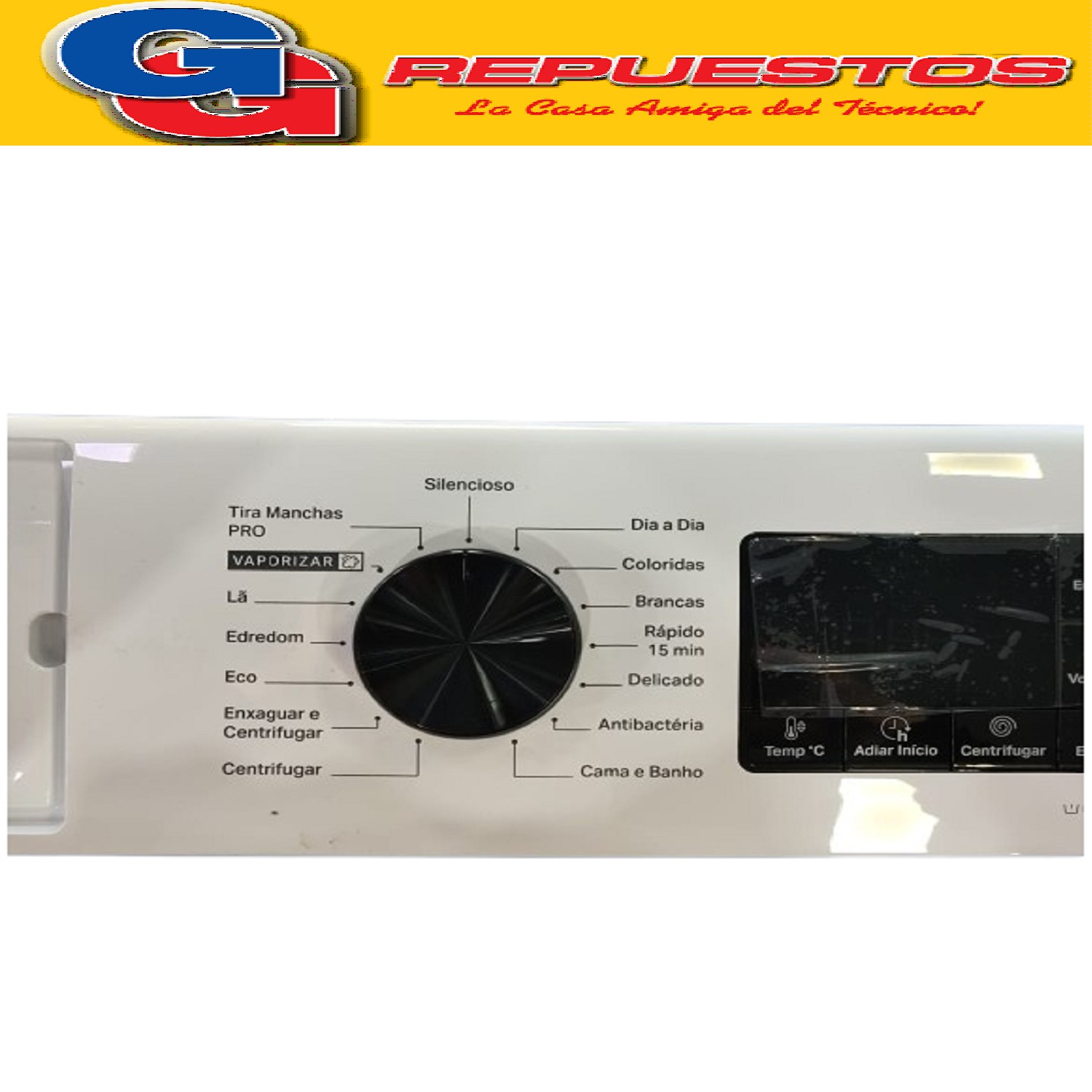 PANEL COMANDO CON PLAQUETA LAVASECARROPAS PARA WHIRLPOOL 9KG WNQ90AB