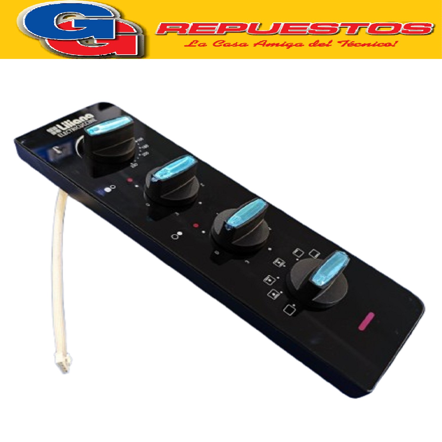 FRENTE PANEL PARA HORNO ELECTRICO LILIANA 45LTS COMPATIBLE   CON EL MODELO AO145V COLOR NEGRO