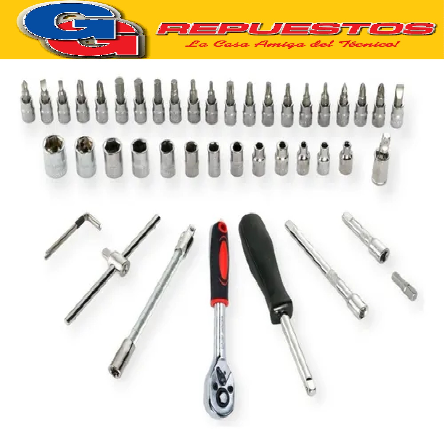 KIT DE TUBO CAJA HERRAMIENTAS DE 46 PIEZAS CON LLAVE DE TRIN QUETE Y DADOS DE ACERO AL CARBONO,SET DE LLAVE TUBO X 46 PIEZAS K24022 CAJA ROJA CHICA
-21 PZS - COPAS 1/4 PUNTAS:SL 4- 5.5 -7,
-PH1-2-3,PZ1-2-3,H3-4-5-6-7-8,T10-15-20-25-30-40
-3 PIEZAS-CASQUILLO HEXAGONAL
-13 PSC-1/4 DR SOCKET:4MM, 4.5MM, 5MM, 5.5MM, 6MM, 7MM, 8MM, 9MM, 10MM, 11MM, 12MM, 13MM, 14MM
-1 PC-RATCHET HANDLE 1/4
-1 PC-JUNTA UNIVERSAL 1/4
-1 MANGO GIRATORIO PC-1/4
-1BARRA DES