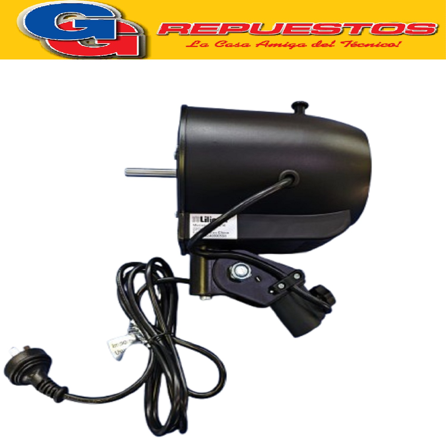 MOTOR PARA VENTILADOR DE 20 PULGADAS LILIANA COMPATIBLE CON  LOS MODELOS VP20POW / VT20POW MOTOR COMPLETO CON CARCAZA CABEZAL MODELO DE MOTOR ZKP4216 220V-50Hz