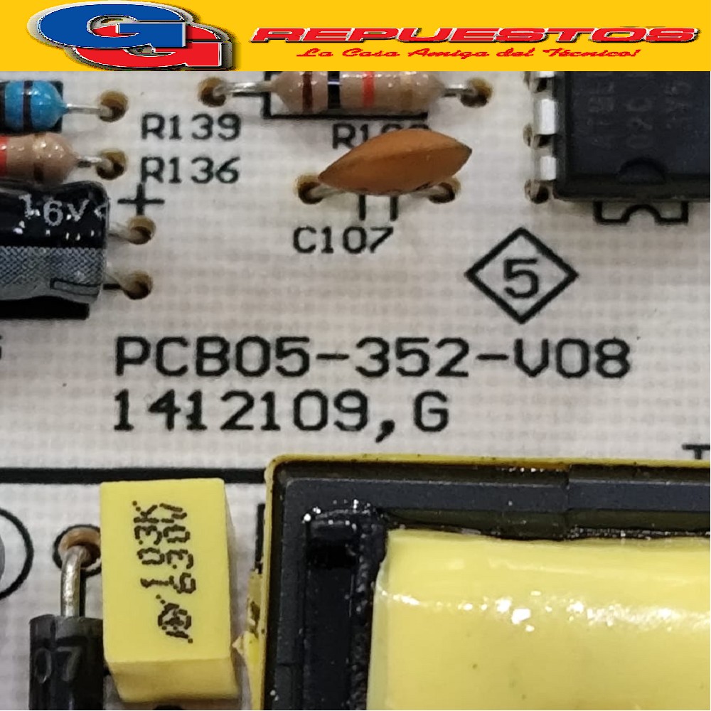 PLAQUETA AIRE ACONDICIONADO SPLIT PARA HISENSE KFR  PCB05-35 2-V08