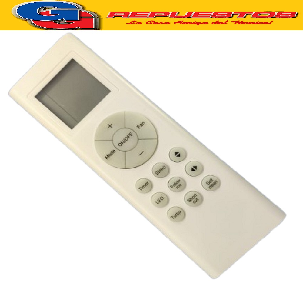 CONTRL REMOTO AIRE ACONDICIONADO SPLIT COMPATIBLE ALASKA BGH TOP HOUSE ZIMAL RG66A1/BGEF