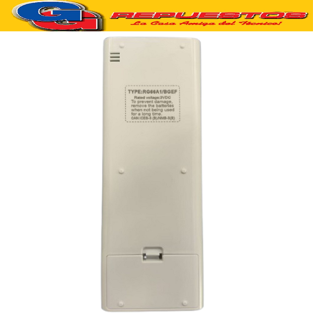 CONTRL REMOTO AIRE ACONDICIONADO SPLIT COMPATIBLE ALASKA BGH TOP HOUSE ZIMAL RG66A1/BGEF