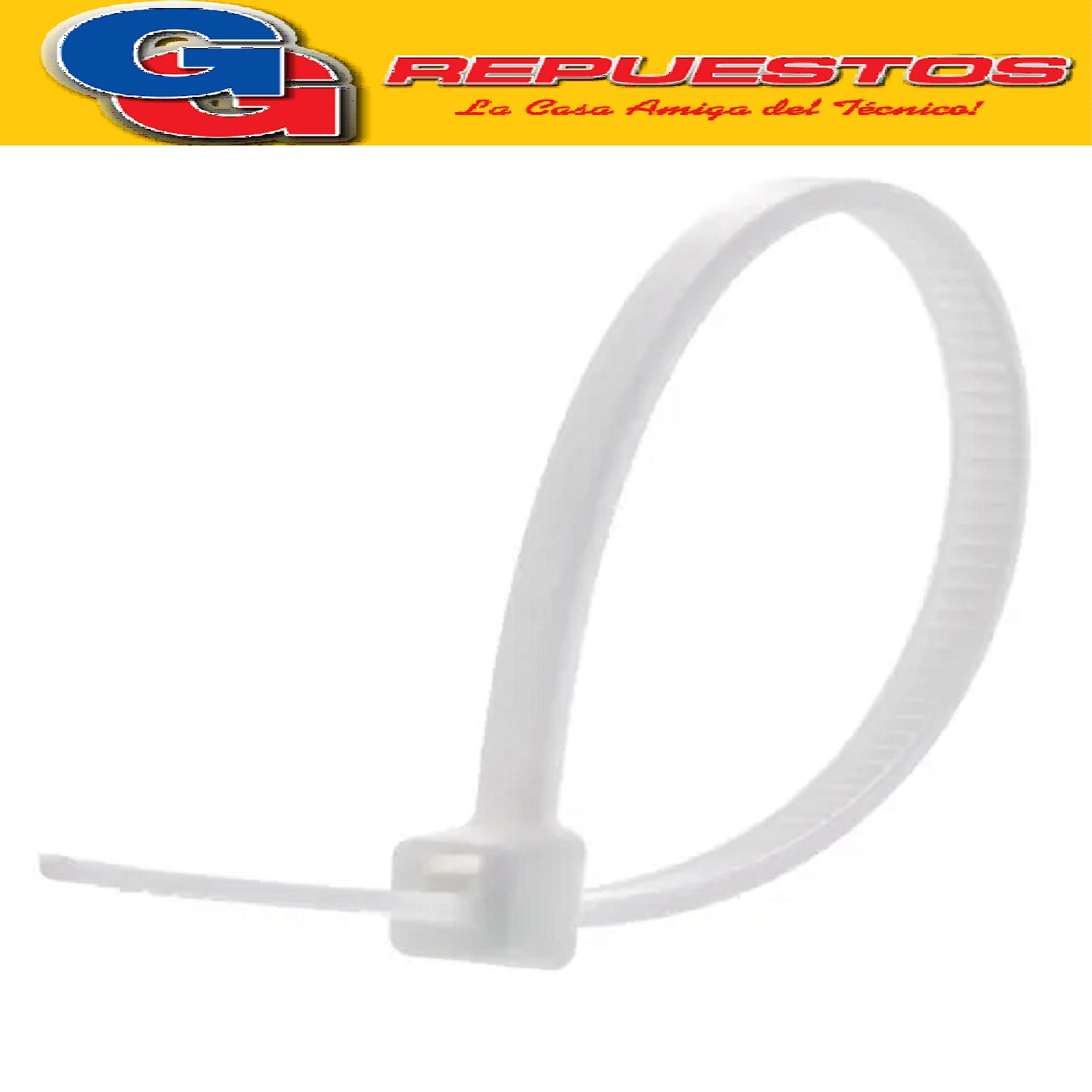 PRECINTOS DE NYLON  4.8mm X 200MM TRANSPARENTE X100