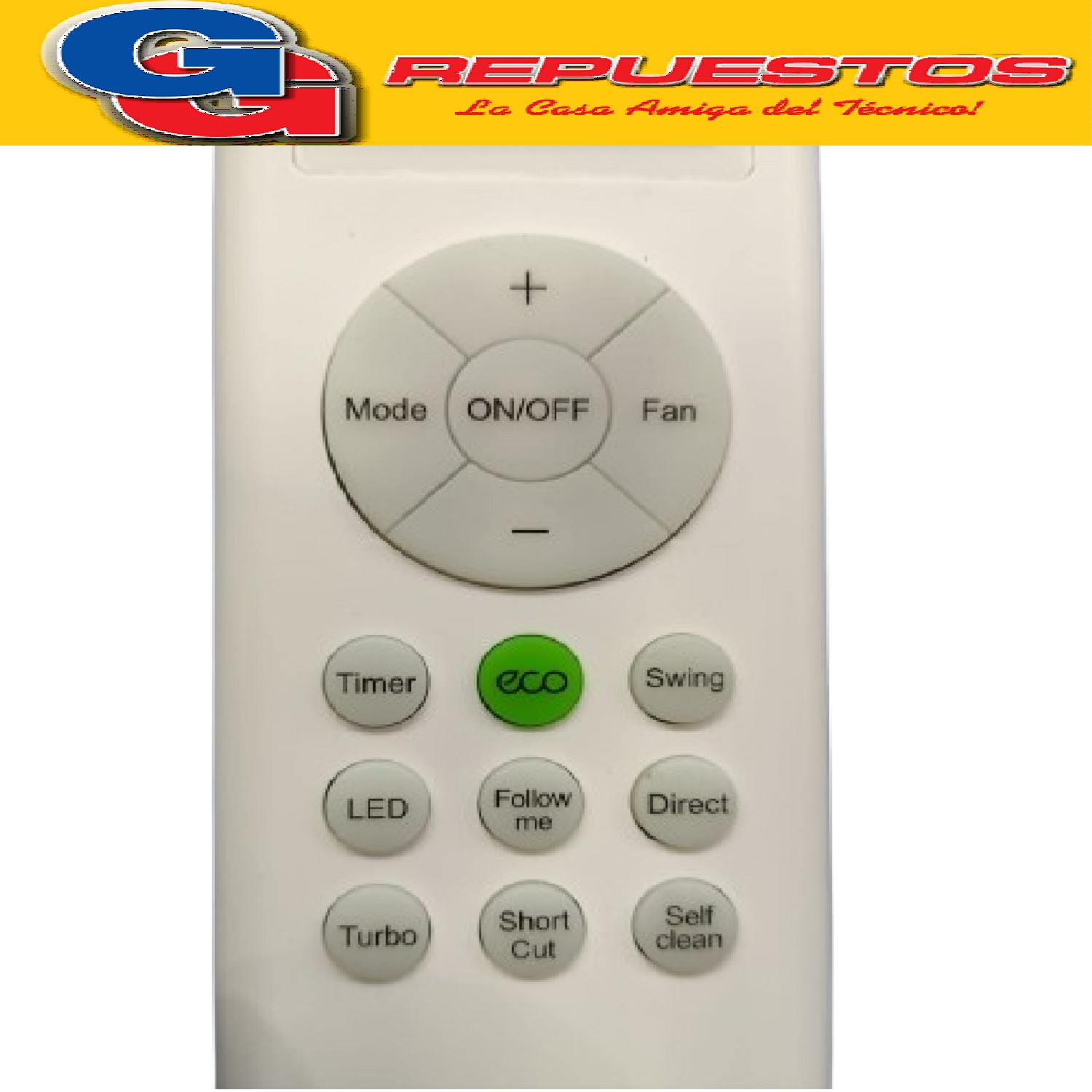CONTROL REMOTO AIRE ACONDICIONADO RG66B6/BGEF