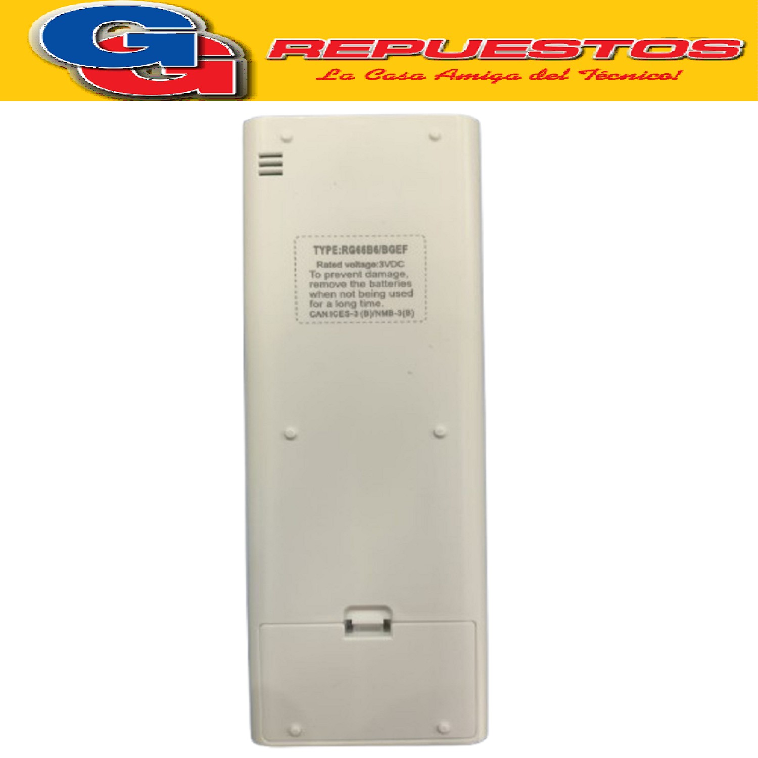 CONTROL REMOTO AIRE ACONDICIONADO RG66B6/BGEF