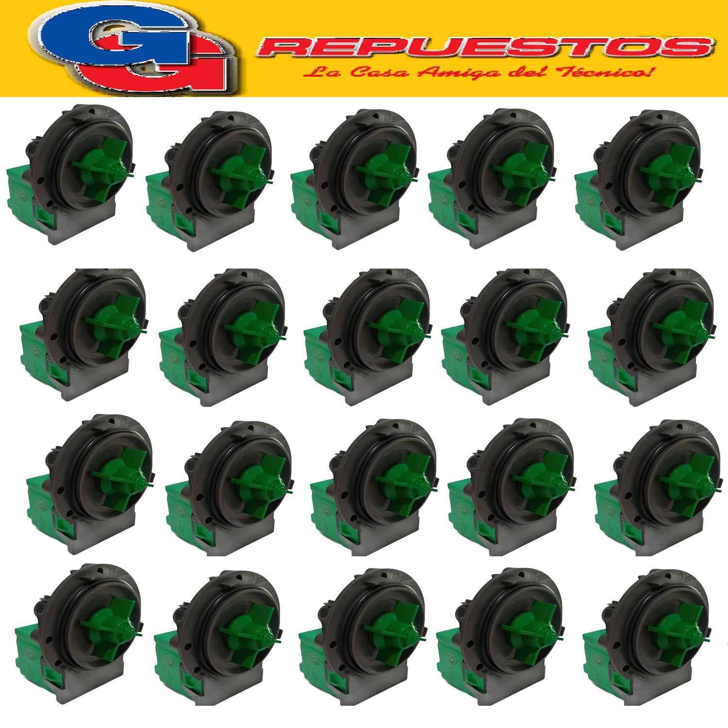 KIT OFERTA CAJA DE 30 UNIDADES BOMBA EMICOL 30W VERDE MOTOR ELECTROBOMBA EMICOL SOLO PARA LAVARROPAS AUTOMATICOS CON TORNILLOS INDUSTRIA BRASILERA , MOTOR DE DESAGOTE LAVARROPAS PARA DREAN, SAMSUNG, LG, GAFA, ELECTROLUX, PATRICK, MABE, GENERAL ELECTRIC, AURORA, PATRIOT, ESLABON DE LUJO, WHIRLPOOL, STANDAR ELECTRIC, CANDY,