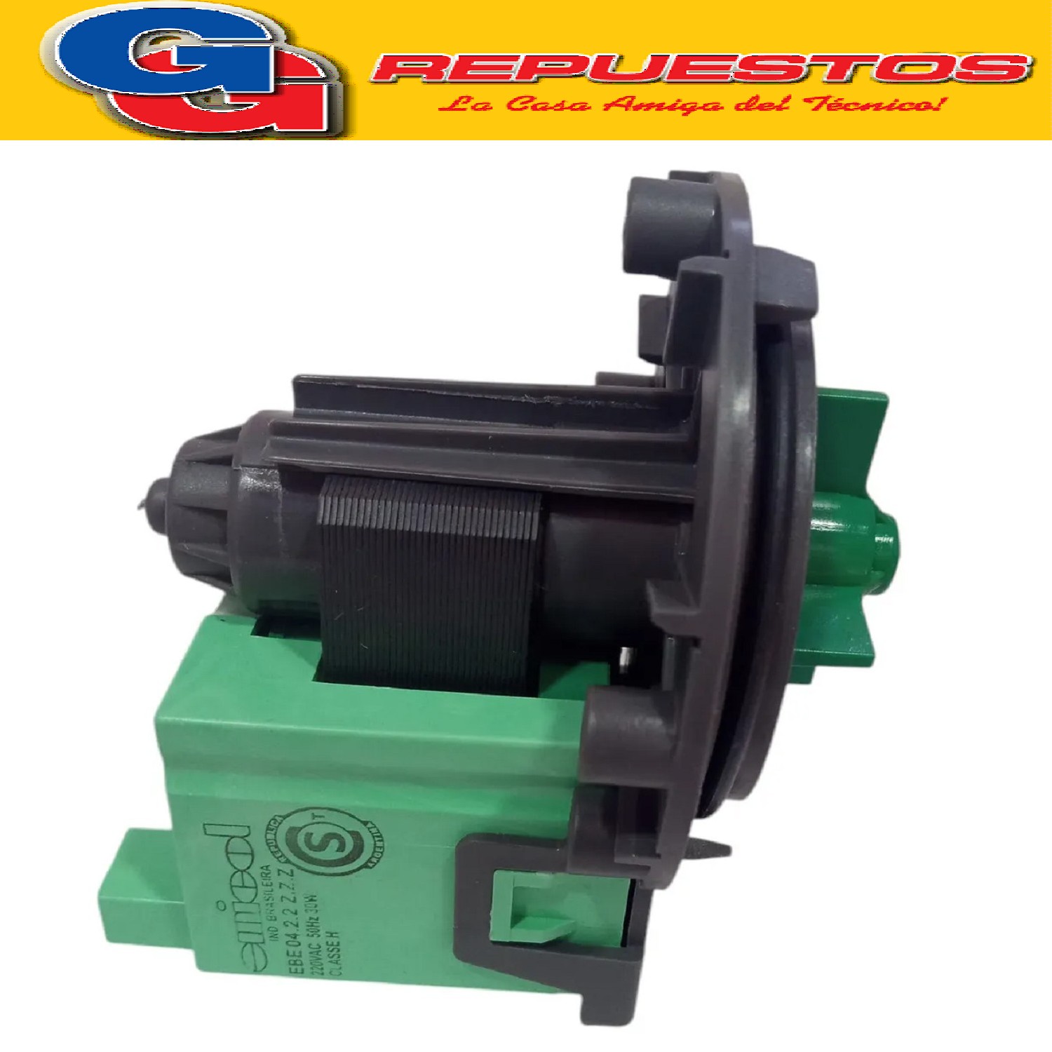 KIT OFERTA CAJA DE 30 UNIDADES BOMBA EMICOL 30W VERDE MOTOR ELECTROBOMBA EMICOL SOLO PARA LAVARROPAS AUTOMATICOS CON TORNILLOS INDUSTRIA BRASILERA , MOTOR DE DESAGOTE LAVARROPAS PARA DREAN, SAMSUNG, LG, GAFA, ELECTROLUX, PATRICK, MABE, GENERAL ELECTRIC, AURORA, PATRIOT, ESLABON DE LUJO, WHIRLPOOL, STANDAR ELECTRIC, CANDY,