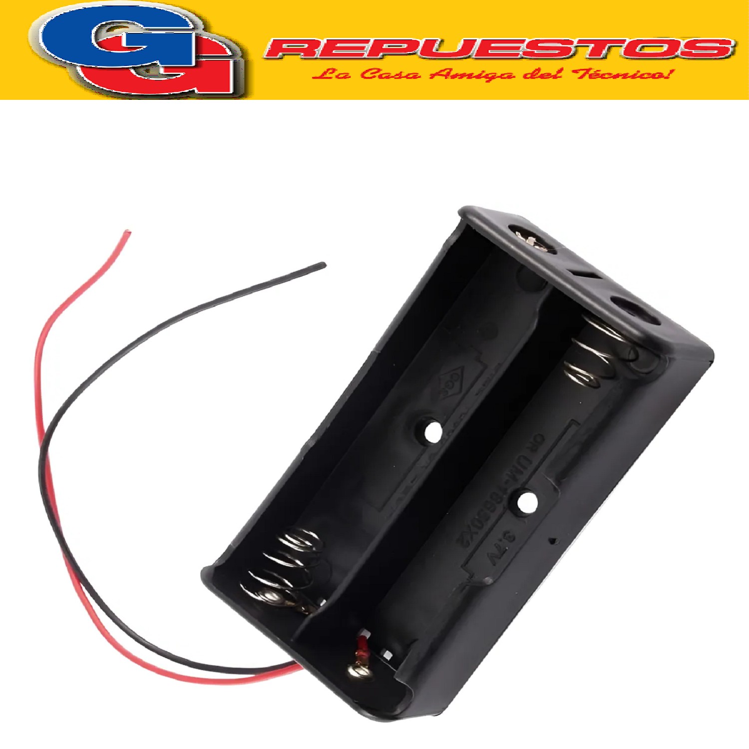 PORTAPILAS  PARA 2 PILAS BATERIA 18650 CON CABLE