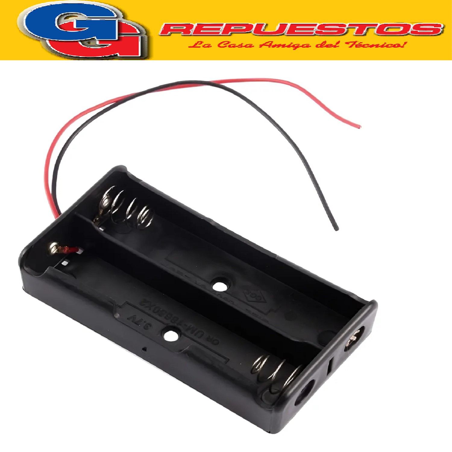 PORTAPILAS  PARA 2 PILAS BATERIA 18650 CON CABLE