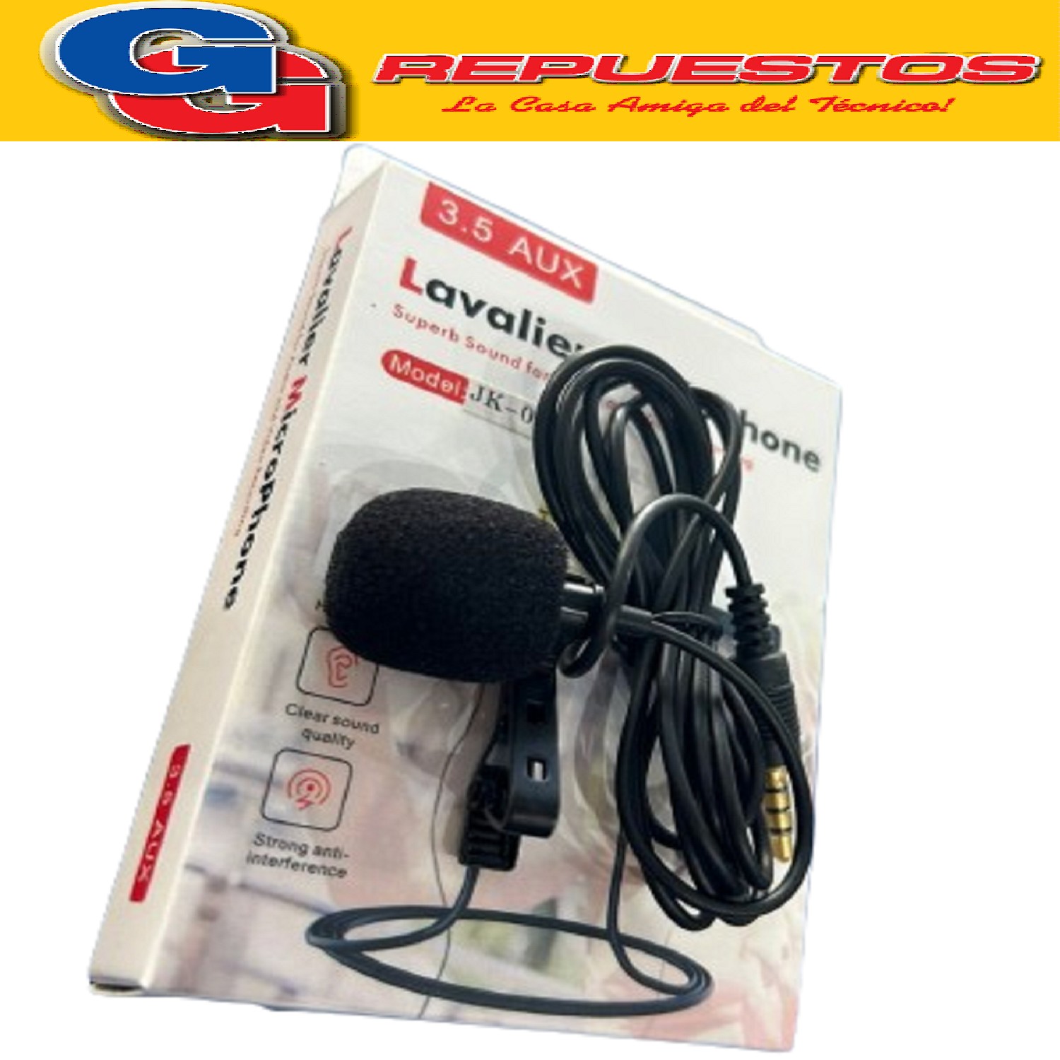 MICROFONO JK08 CORBATERO CON PLUG