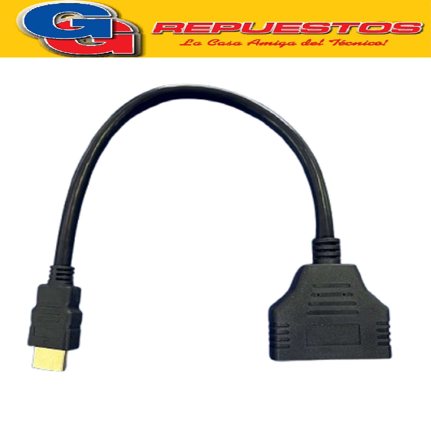 CABLEA ADAPTADOR HDMI CON DOBLE ENTRADA HEMBRA Y SALIDA   MACHO HDMI