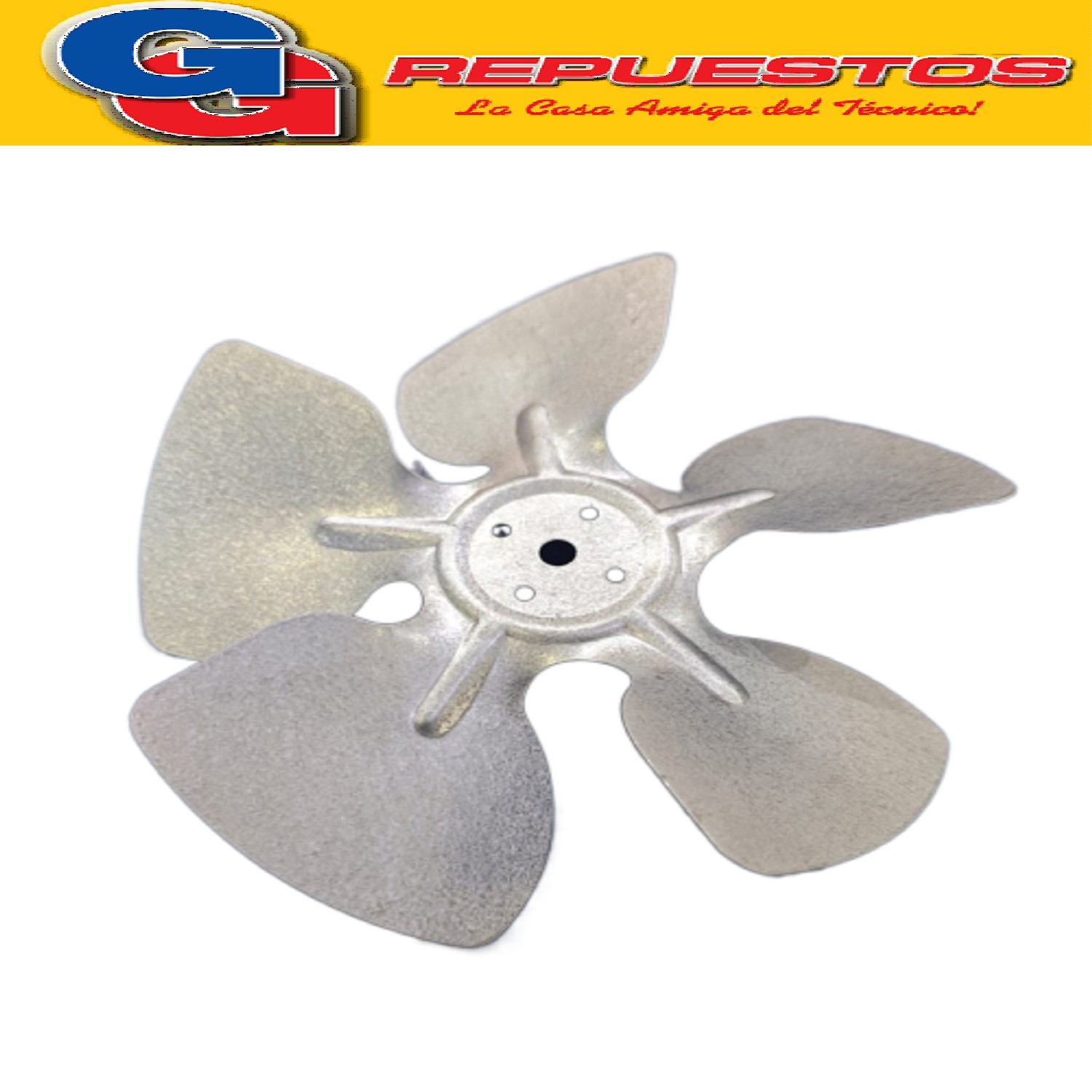 HELICE PALA METALICA 5 ASPAS PARA CALOVENTOR LILIANA COMPATI BLE CON LOS MODELOS CFI800 / CFI850 / CFI810 DIAMETRO TOTAL 17CM DIAMETRO DE EJE 7.3MM ZZCP1238