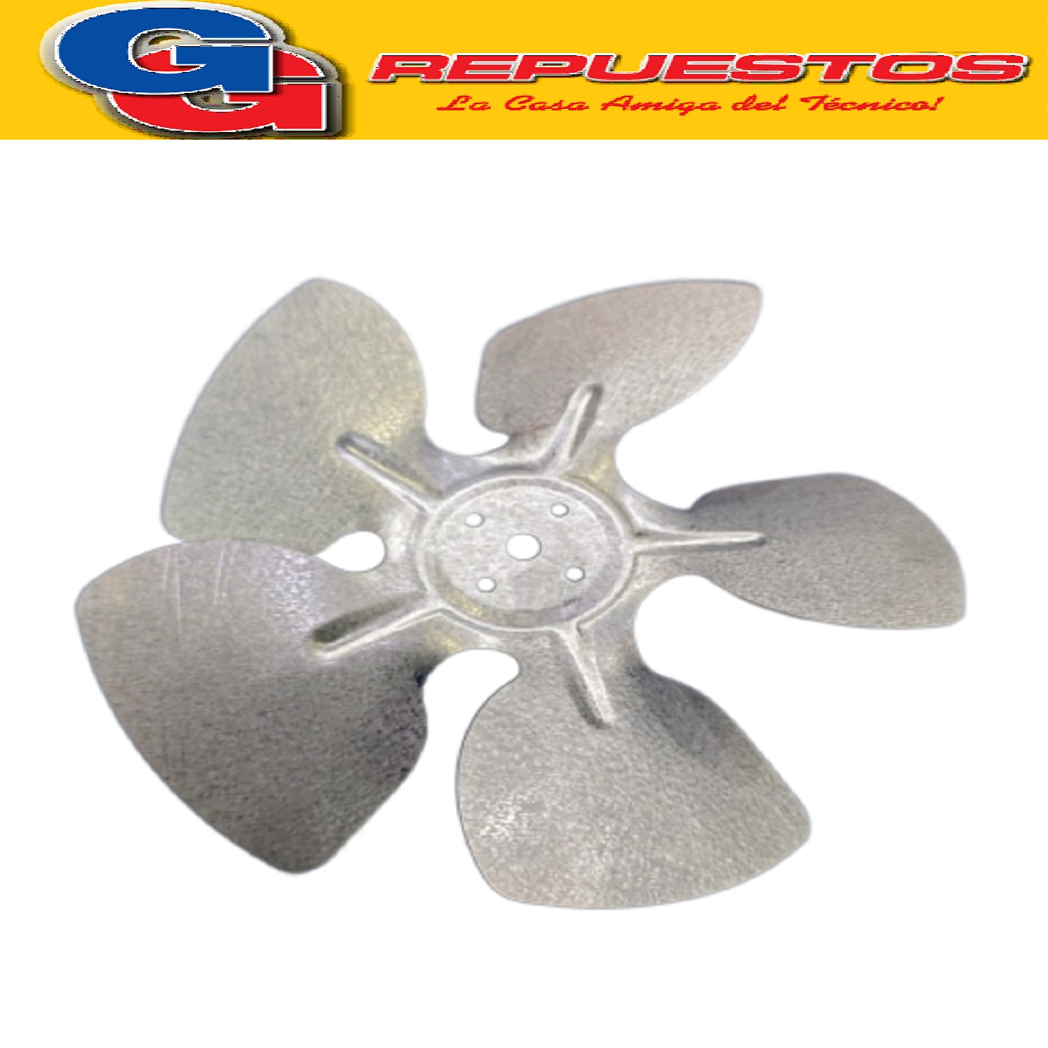 HELICE PALA METALICA 5 ASPAS PARA CALOVENTOR LILIANA COMPATI BLE CON LOS MODELOS CFI800 / CFI850 / CFI810 DIAMETRO TOTAL 17CM DIAMETRO DE EJE 7.3MM ZZCP1238