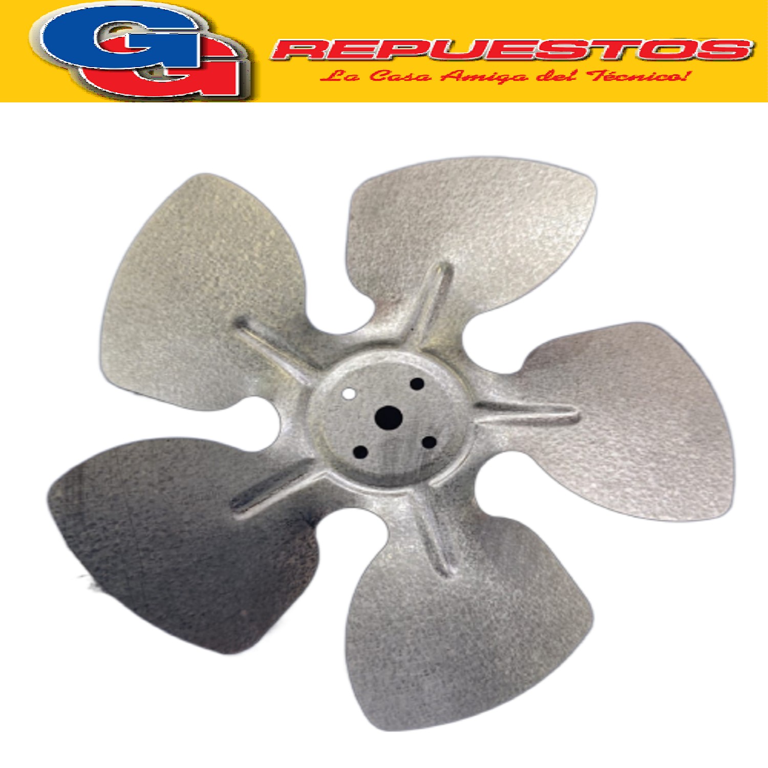 HELICE PALA METALICA 5 ASPAS PARA CALOVENTOR LILIANA COMPATI BLE CON LOS MODELOS CFI800 / CFI850 / CFI810 DIAMETRO TOTAL 17CM DIAMETRO DE EJE 7.3MM ZZCP1238