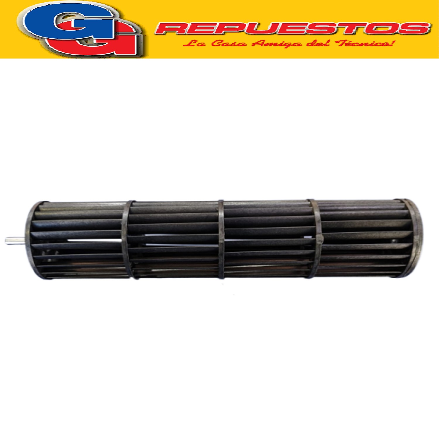 TURBINA 60X240 PARA TURBOFORZADOR TORRE CALEFACTOR PTC  ESTUFAS LILIANA COMPATIBLE CON LOS MODELOS TWR30 / TCV100 / TCV110D / TCV120 / TF160 240MM DE LARGO Y 60MM DE DIAMETRO BUJE EXTERNO 4MM DE DIAMETRO Y EJE 6MM DE DIAMETRO ZZCP4859
