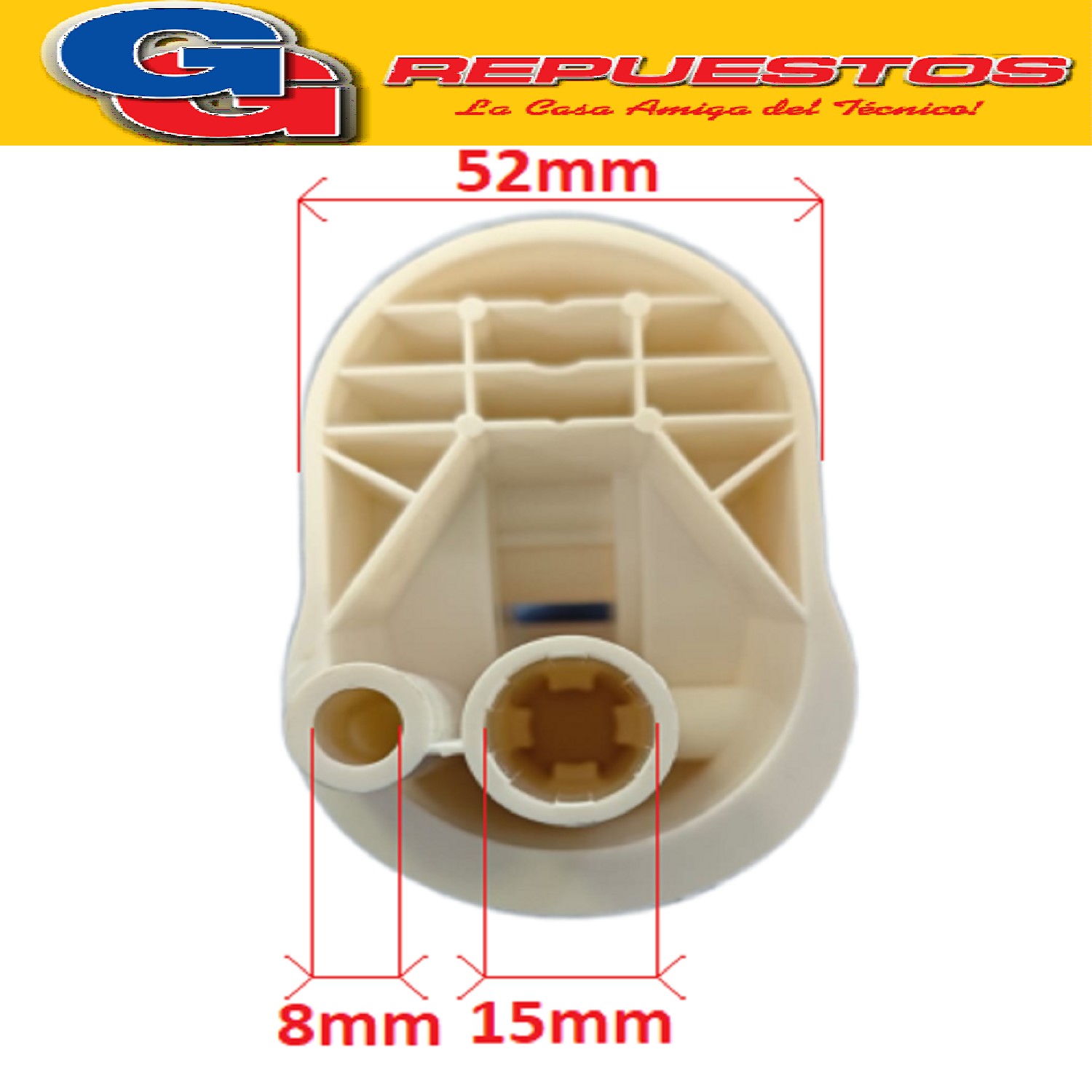 CODO PLASTICO BLANCO PARA VENTILADOR LILIANA COMPATIBLE CON  LOS MODELOS  VP16M / VP16D ZZLA4997