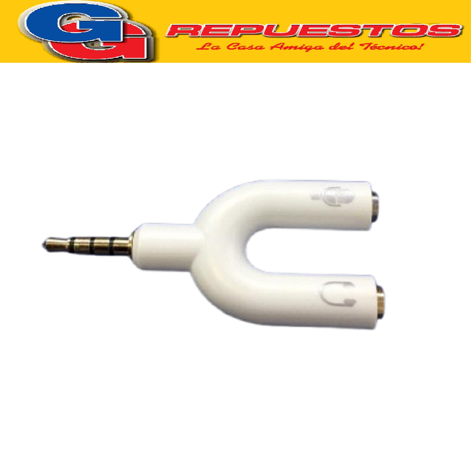 ADAPTADOR PARA CABLE CON 3.5 MACHO-AURICULARES-MICROFONO