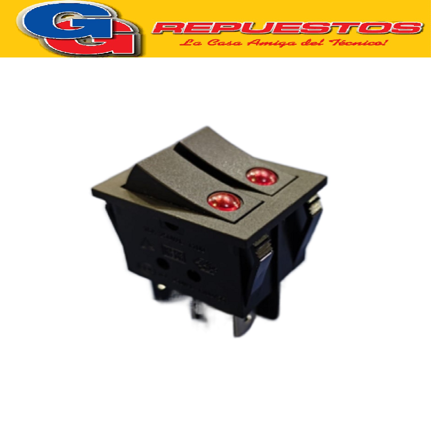 LLAVE INTERRUPTOR DOBLE CON LUZ RK1-23 PARA CONVECTOR TURBOCALEFACTOR ESTUFAS LILIANA COMPATIBLE CON LOS MODELOS CFB17 / CNN17 / CNG17 / PPV300 / TCV100 / C-DB01 / C-TH / CNWB01 / GARCN01 / PVWB02 / CNWB06 6 CONTACTOS BIPOLAR ZZCI4425