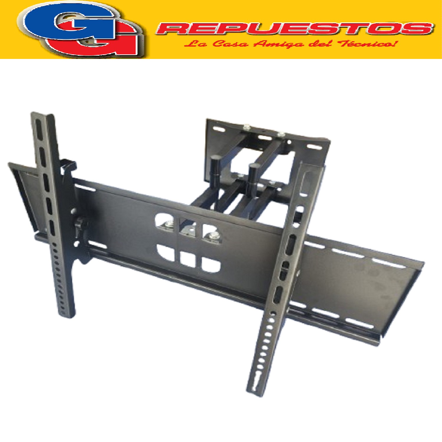 SOPORTE TV LCD LED SMART 64 FM DE 42-75 PULGADAS CON BRAZO M OVIL Y  REGULABLE A 60° EN HORIZONTAL Y 15° EN VERTICAL SOPORTANDO ENTRE 35KG Y 45KG