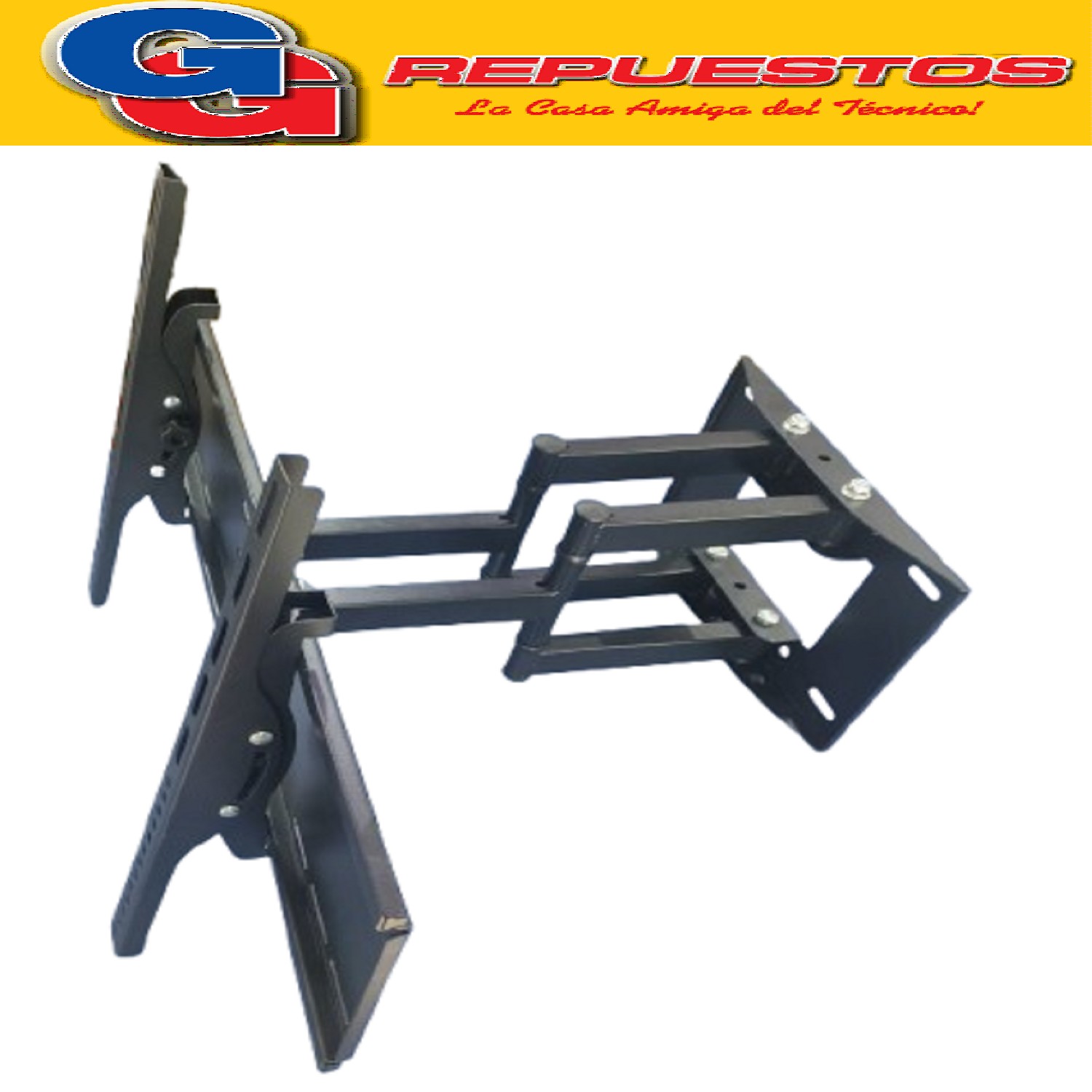 SOPORTE TV LCD LED SMART 64 FM DE 42-75 PULGADAS CON BRAZO M OVIL Y  REGULABLE A 60° EN HORIZONTAL Y 15° EN VERTICAL SOPORTANDO ENTRE 35KG Y 45KG