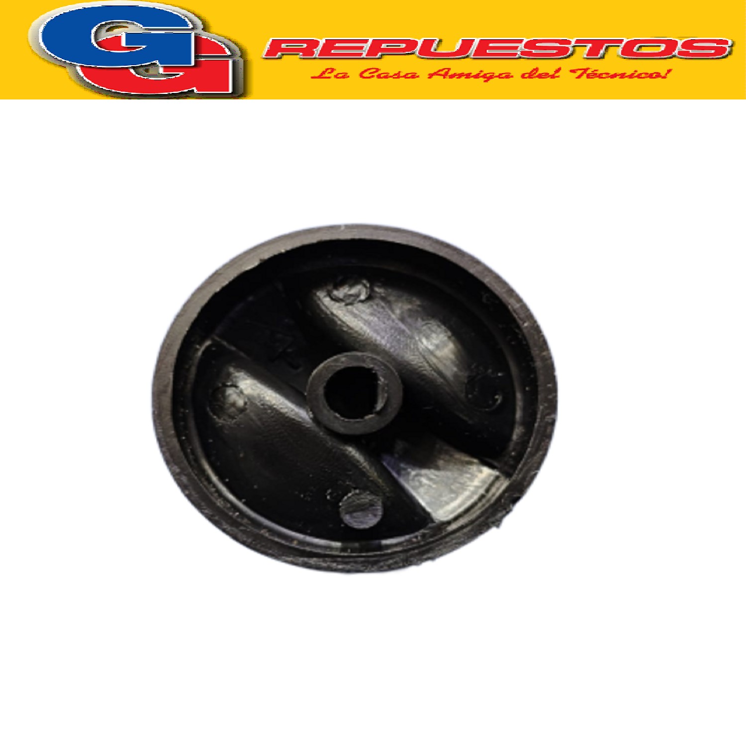 PERILLA PARA CALOVENTOR INDUSTRIAL MARCA LILIANA COMPATIBLE  CON LOS MODELOS TCV100 / CFI800 / CFI700G / CFI700A / CFI700R / CFI700V / CFI850 / CFI810 EJE 6MM MEDIA CAÑA DIAMETRO TROTAL 39MM ALTO DE LA PERILLA 10MM ZZCN1220