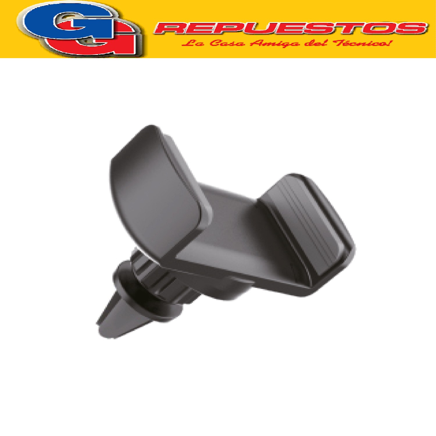 SOPORTE CELULAR UNIVERSAL PARA AUTO SOUL SOP-Q200   GIRO 360º Color Negro 2 EN 1 PARA COLOCAR EN LA TOMA DE AIRE