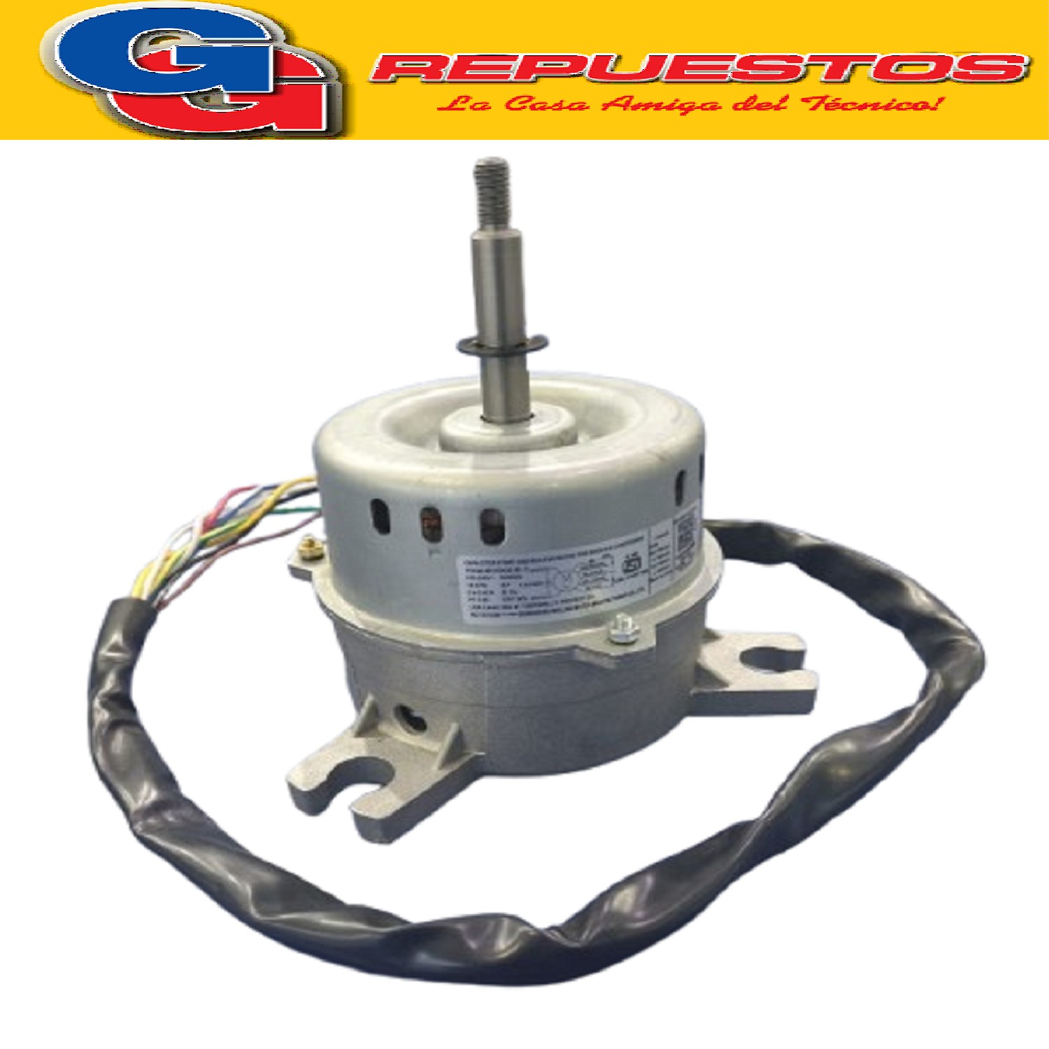 FORZADOR MOTOR CONDENSADOR AIRE ACODICIONADO SPLIT YDK42-6E  4 VELOCIDADES 220-240V 19-37W 6P 0.4-0.47A PF 0.95 EFF 34% LRA 0.44-0.52A S1 SENTIDO DE GIRO ANTIHORARIO