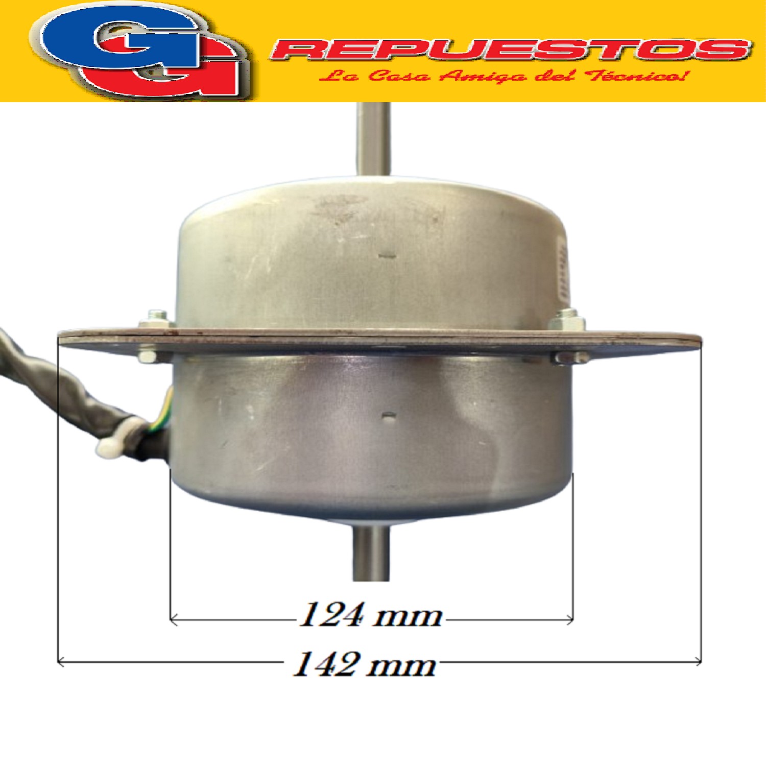 FORZADOR MOTOR CONDESADOR AIRE SPLIT DOBLE EJE YKTS-100-6-57 220V 100W 0.78A PF0.95 6P 4 VELOCIDADES SENTIDO DE GIRO HORARIO