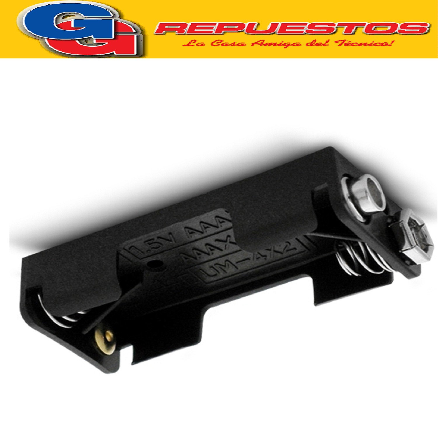 PORTAPILA X 2AAA CON CLIP DE BATERÍA