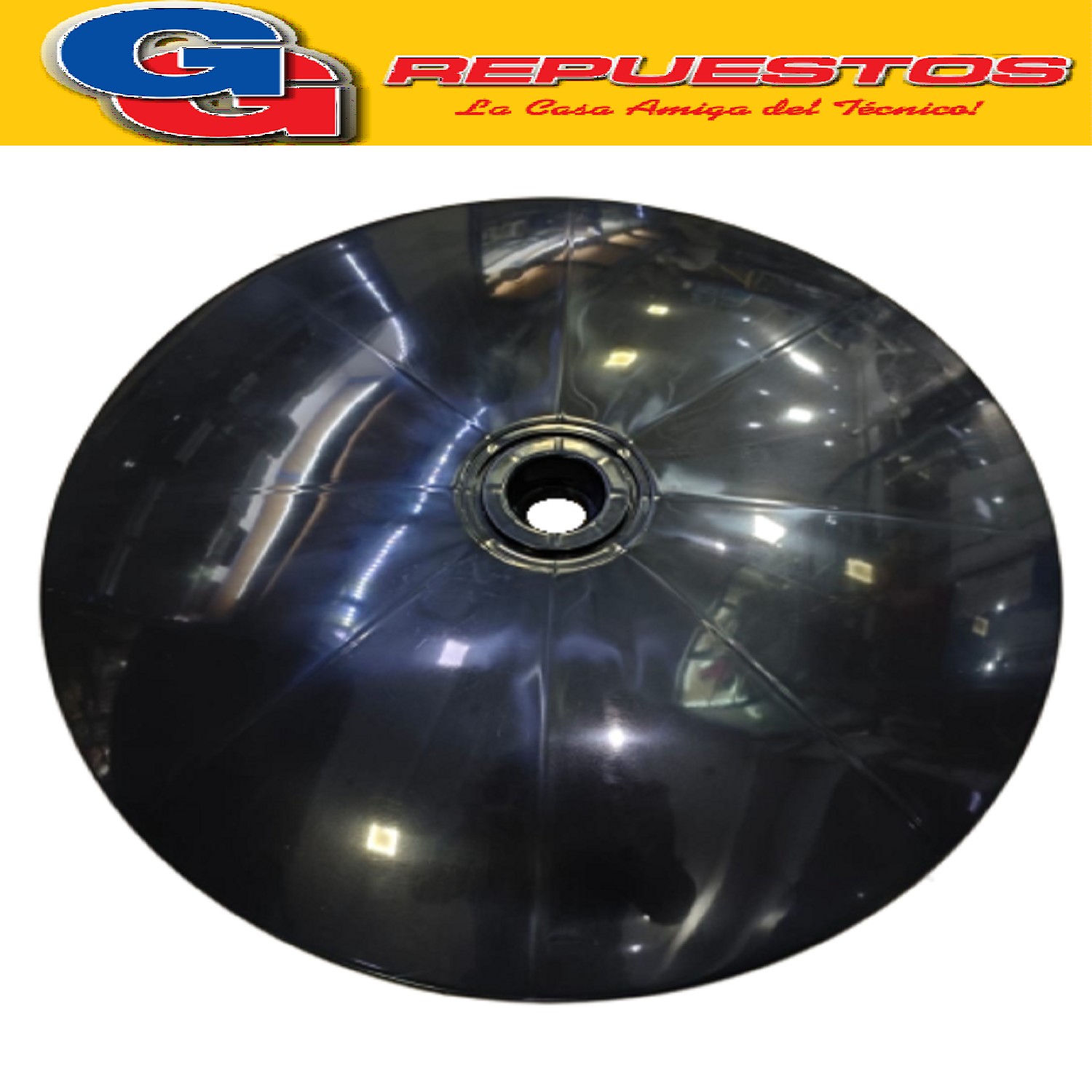 PIE BASE LISO GRANDE COLOR NEGRO PARA VENTILADOR LILIANA COMPATIBLE CON LOS MODELOS VPRN18 / VPRN20 / VPM2016 / VP20P / VPM2016CB / VPHD16G / VPHD16R / VE4080B1 / VE4080B2 / VE4081B1 / VE4081B2 / VPWB20P / VPWB18P / VPWB18K / VPWB18M / BO18PPN / BO18PMA / VOP18 / VOPC18 / VNOP18 / VPE18 / VPRC18 / VP1814 / VPRN18 / VPTC18 ALTO TOTAL 6,5CM ZZVP1750