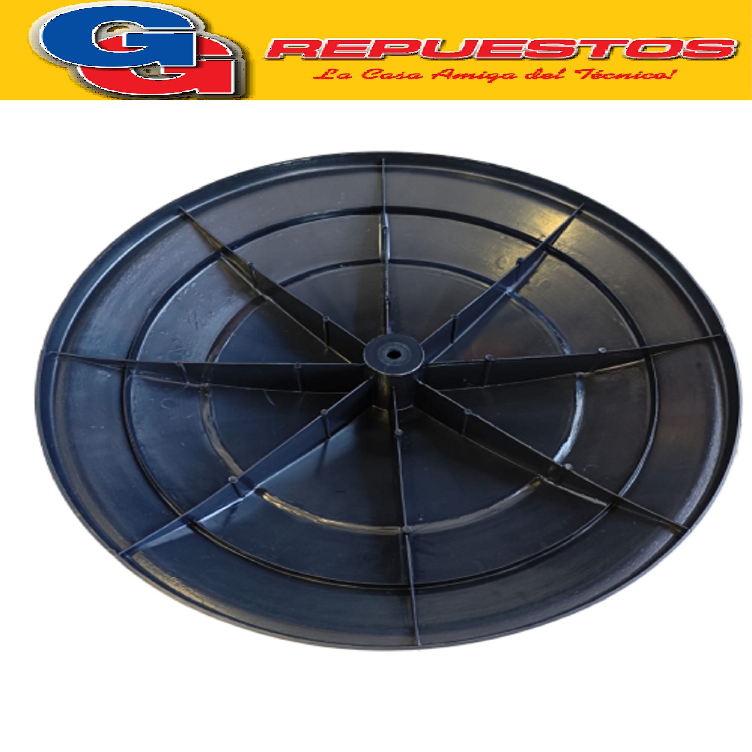 PIE BASE DE BARRAL PARA VENTILADOR INDUSTRIAL COLOR NEGRO LILIANA COMPATIBLE CON LOS MODELOS VIP30 / VPI27 DIAMETRO TOTAL 57CM DIAMETRO DE CALSE BARRAL 4CM ALTO TOTAL 9CM ZZVP1289