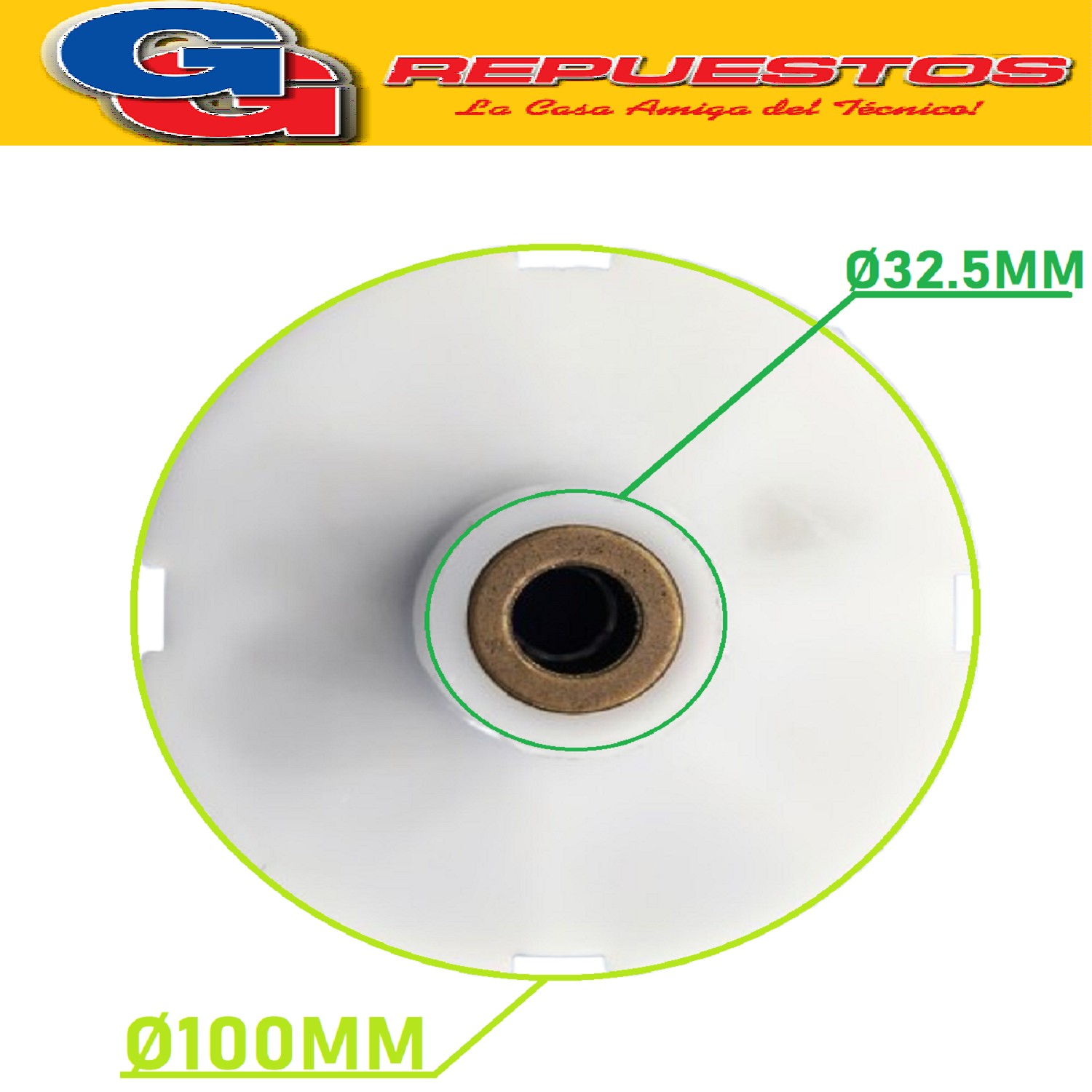 BUJE CON BRIDA CENTRAL DE LAVARROPAS PARA PHILCO PHSS010BM - TAMBIEN COMPRATIBLE CON ATMA-SIAM-MIDEA PHSS080B