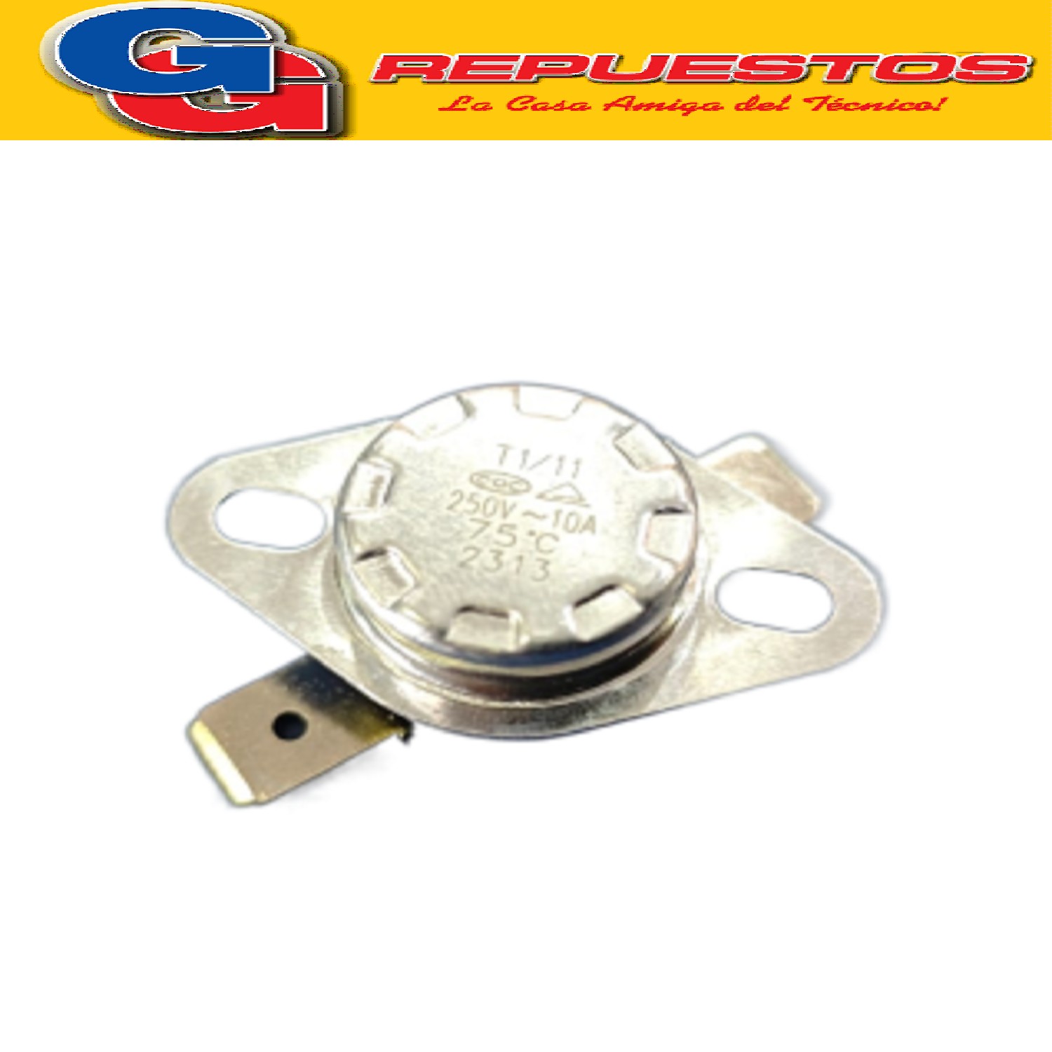 TERMOSTATO FIJO DE 75°C PARA ESTUFAS CALEFACTORES CONVECTOR  TIPO SPLIT CALOVENTORES LILIANA COMPATIBLE CON LOS MODELOS CAL35 / CP817 / CP827 / TC20 / TC30 / TC50 / CAL40 / CW800 / CWD900 / TWR40 / PVE60 / CAL50 / MIC40 / MIC30 / STE3030 / STE1515 ZZCP4980
