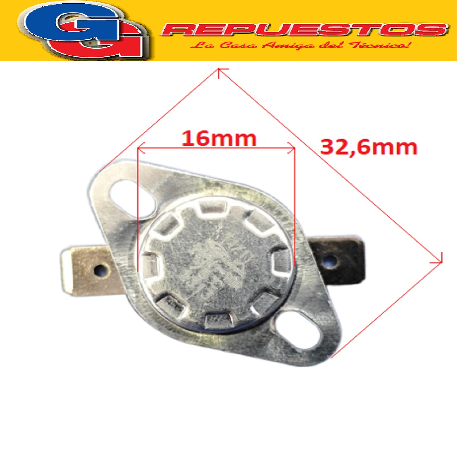 TERMOSTATO FIJO DE 75°C PARA ESTUFAS CALEFACTORES CONVECTOR  TIPO SPLIT CALOVENTORES LILIANA COMPATIBLE CON LOS MODELOS CAL35 / CP817 / CP827 / TC20 / TC30 / TC50 / CAL40 / CW800 / CWD900 / TWR40 / PVE60 / CAL50 / MIC40 / MIC30 / STE3030 / STE1515 ZZCP4980