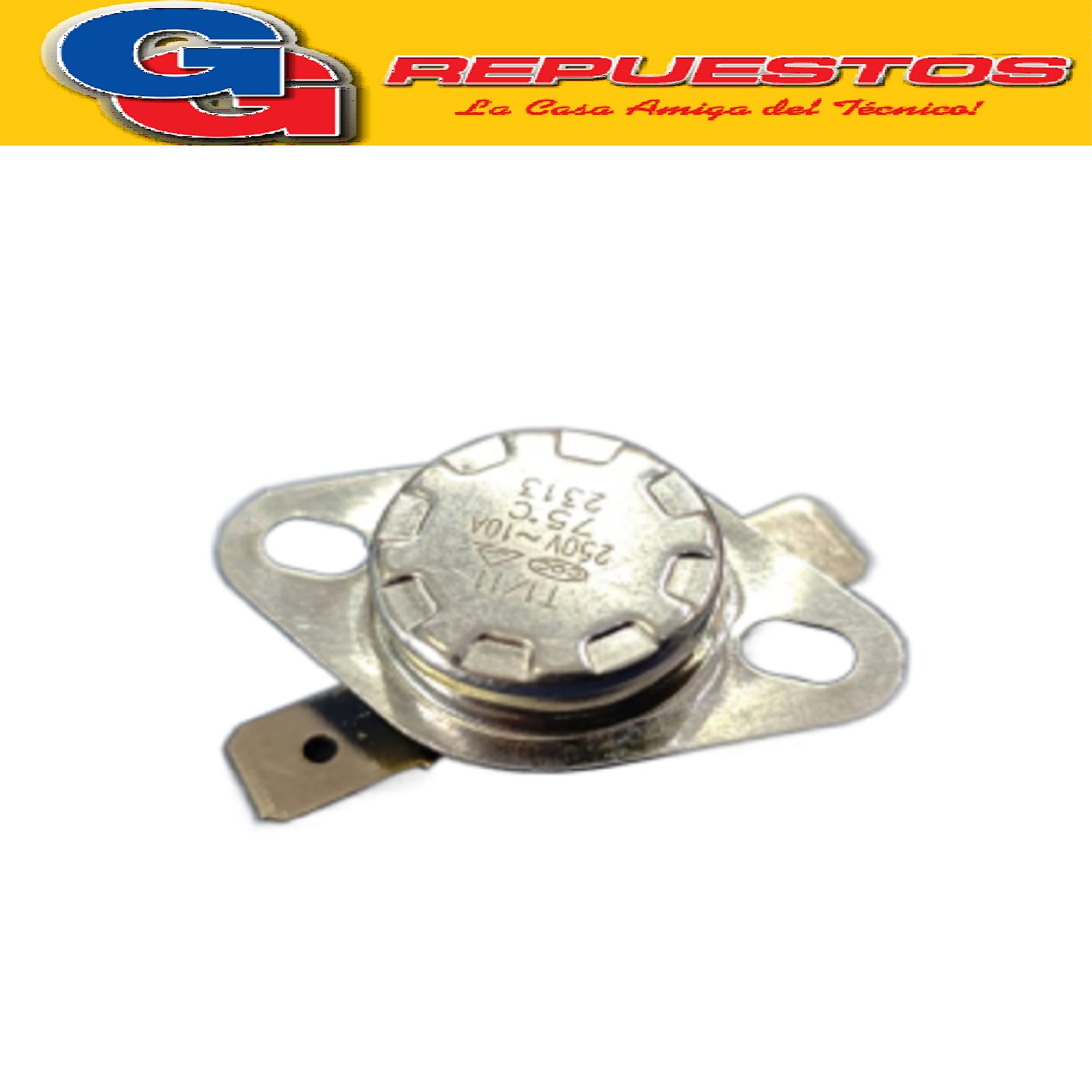 TERMOSTATO FIJO DE 75°C PARA ESTUFAS CALEFACTORES CONVECTOR  TIPO SPLIT CALOVENTORES LILIANA COMPATIBLE CON LOS MODELOS CAL35 / CP817 / CP827 / TC20 / TC30 / TC50 / CAL40 / CW800 / CWD900 / TWR40 / PVE60 / CAL50 / MIC40 / MIC30 / STE3030 / STE1515 ZZCP4980