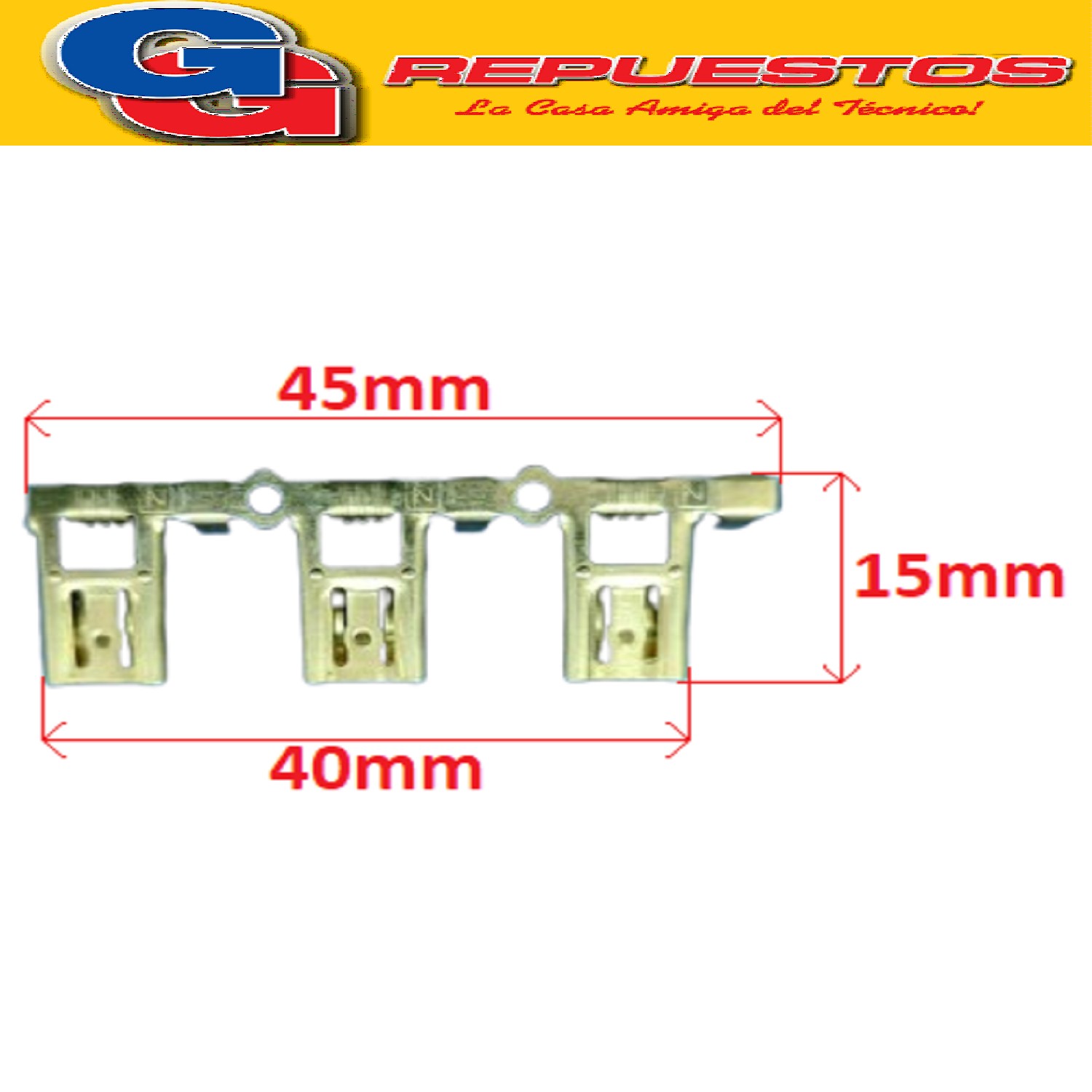 CONJUNTO 3 TERMINALES PALA BANDERA HEMBRA PARA PALA MACHO DE 6.35 PARA VERTICALEFACTORES LILIANA COMPATIBLE CON LOS MODELOS CV026 / CV027 / CVWB01 / CVWB04 TERMINAL TRIPLE ZZMP5427