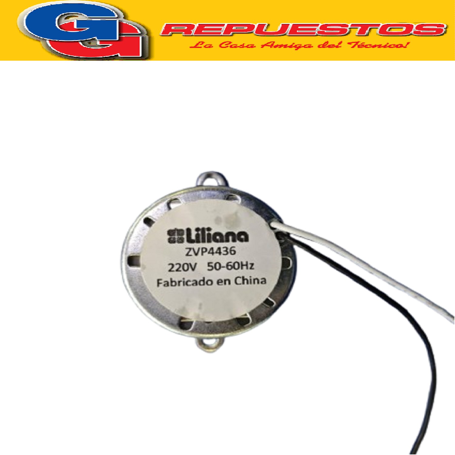 MOTOR DE GIRO PARA TURBOCALEFACTOR TORRE TOWERFLAME  1000W / 2000W MARCA LILIANA COMPATIBLE CON EL MODELO TCH50 DIAMETRO DE EJE 6MM MEDIA CAÑA LARGO TOTAL DEL EJE 11MM ZZVP4436