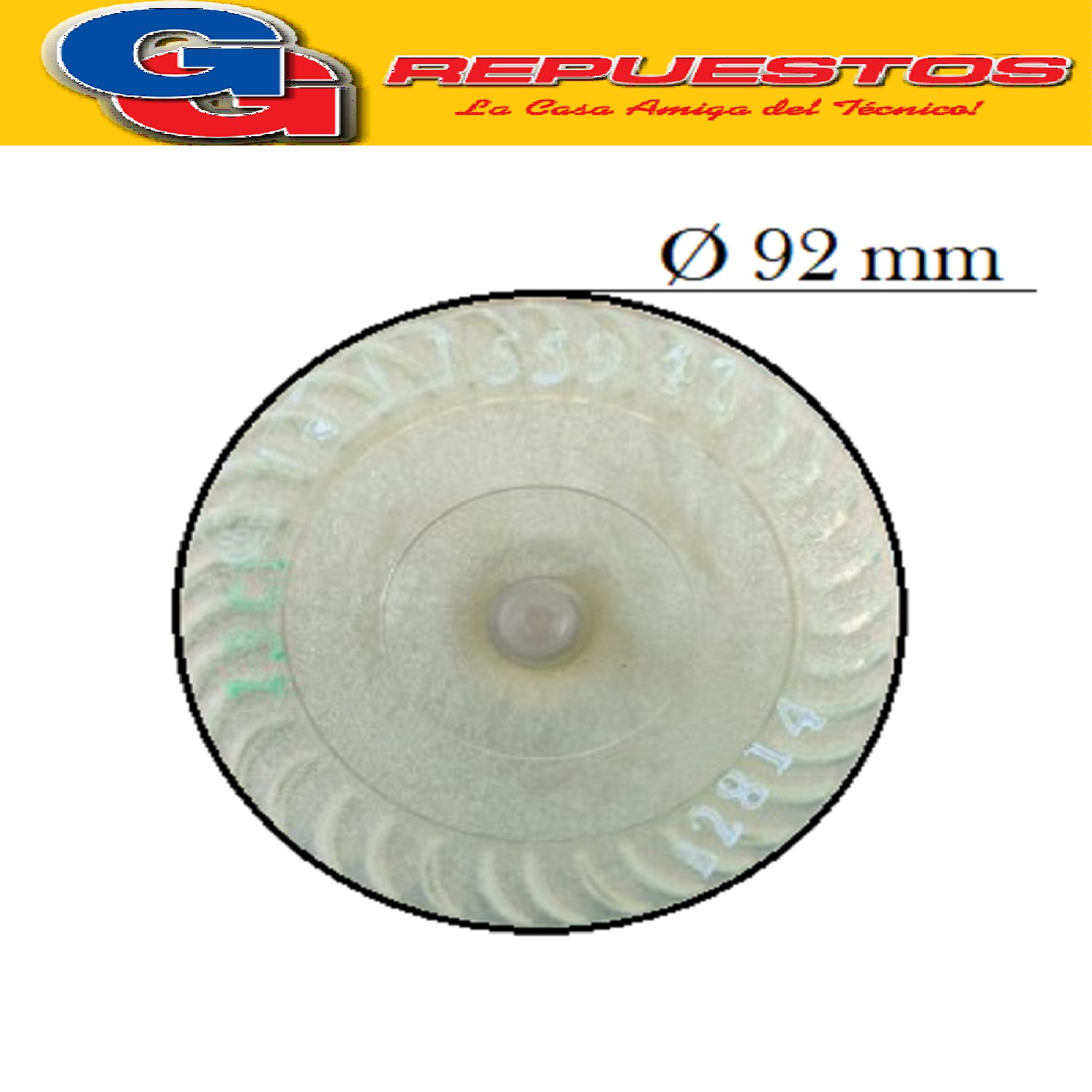TURBINA EVAPORADOR AIRE SPLIT DIAMETRO 9.2CM LARGO 55.9CM BU JE INTERNO (1466013)