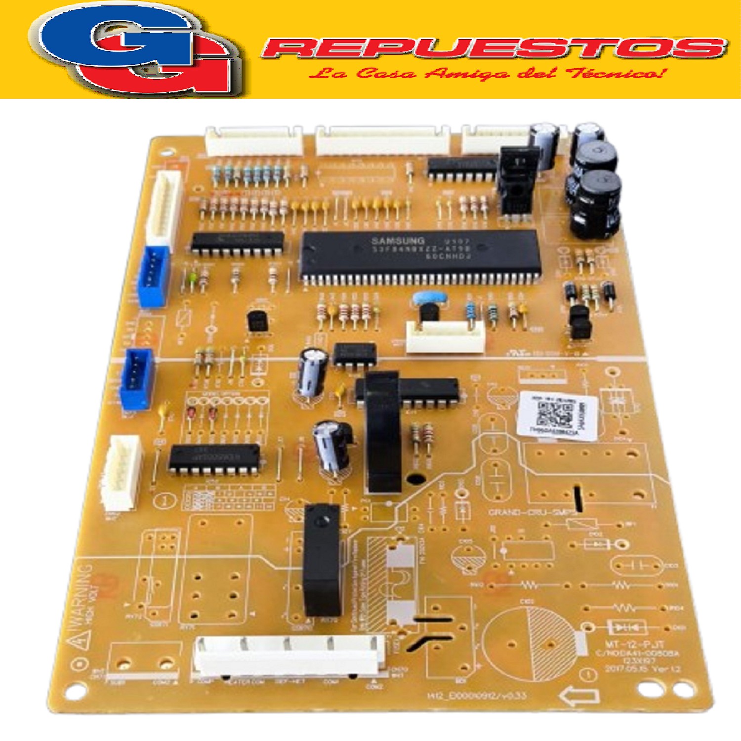 PLAQUETA PRINCIPAL GRANDE PARA HELADERA SAMSUNG RL4363SBABS  DA92-00425A (SAMSUNG) ASSY PCB MAIN 7-SEG BAROSA 197*123 12V RL4363SBABS/BG DIGITAL INVERTER 
(PLACA MAIN NO FROST HELADERA 432Ltrs ORIGINAL)