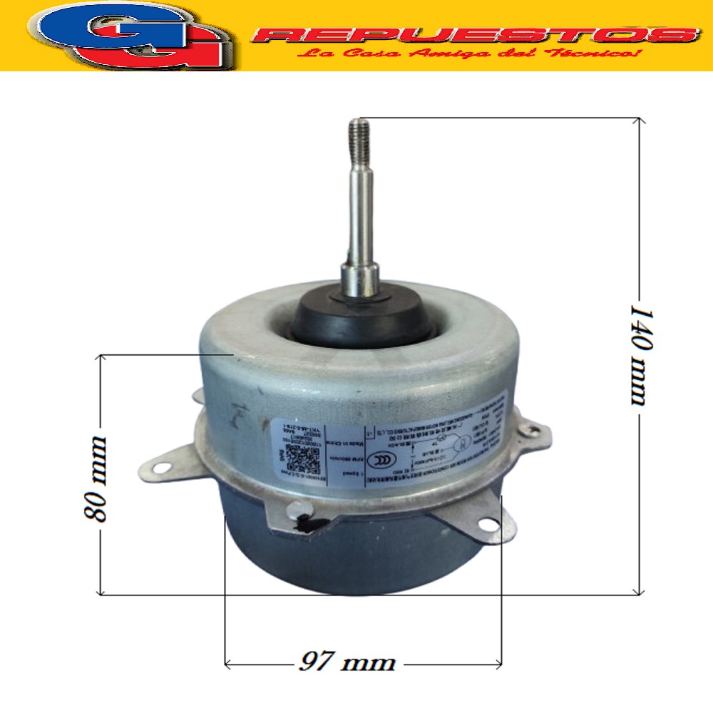 FORZADOR MOTOR CONDENSADOR AIRE ACONDICIONADO YKT-48-6-219 2 20V-240V 38W 6P 0.37A 880RPM IP24